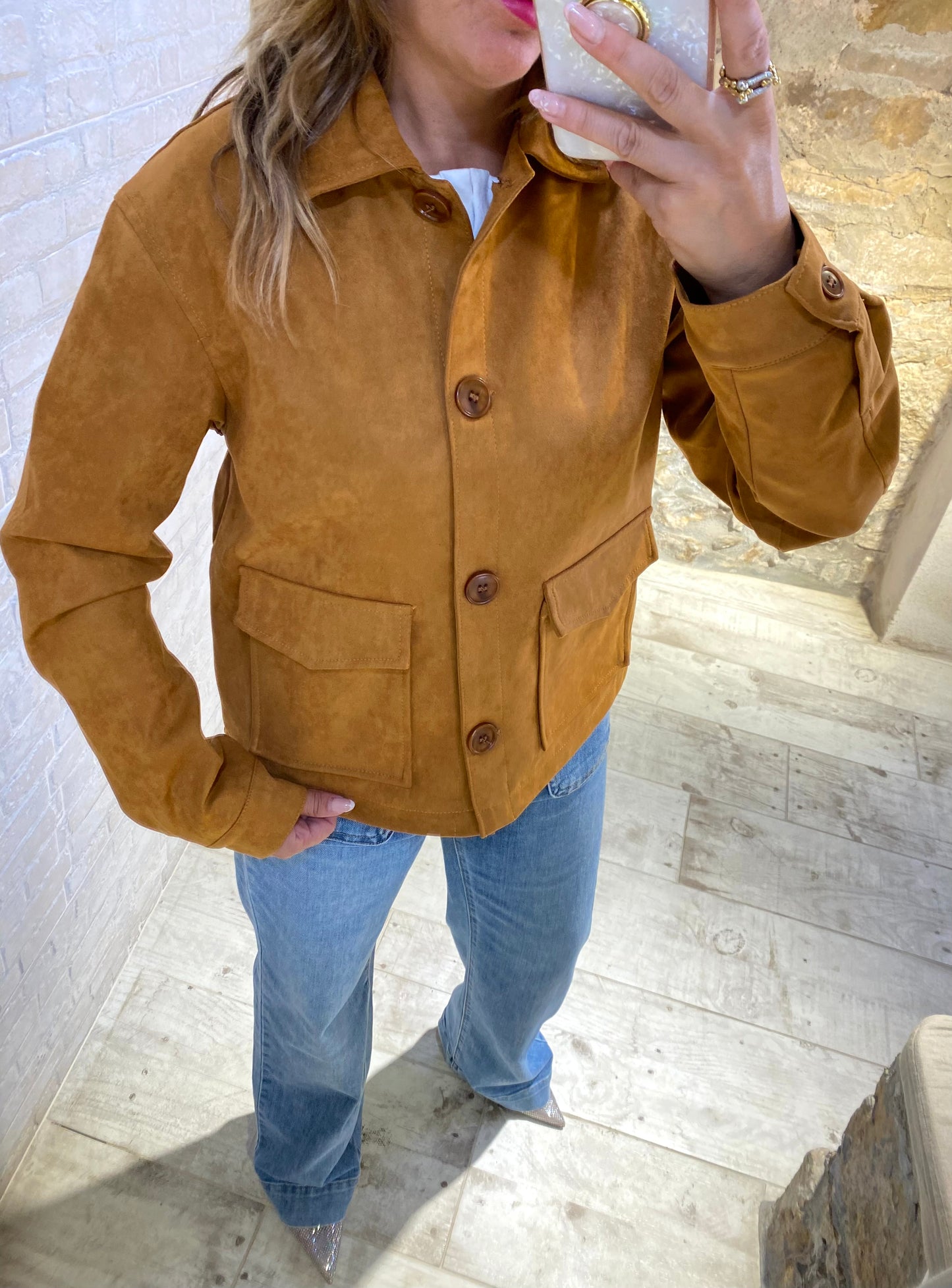 Chaqueta de Ante Camel - Veronique