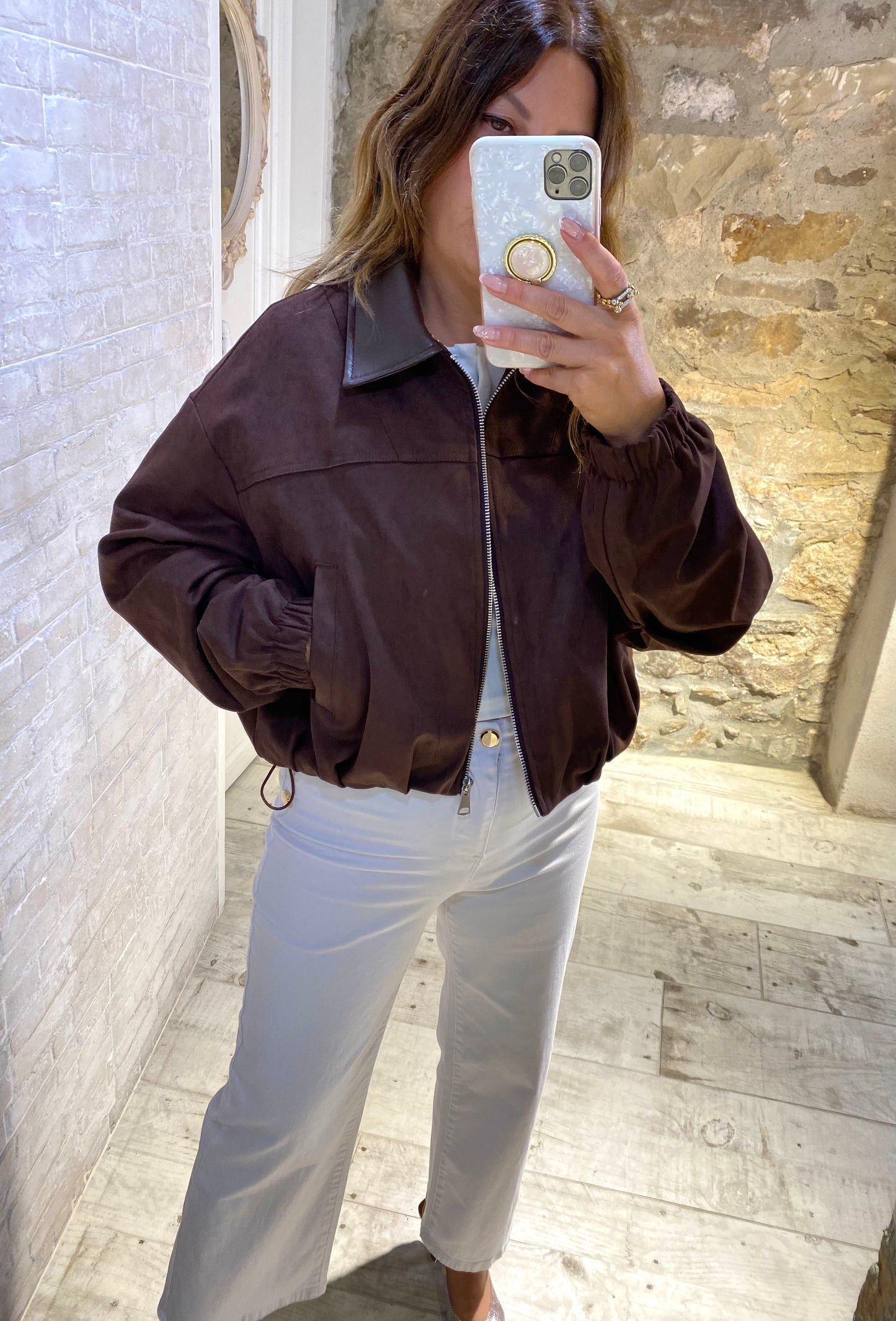 Chaqueta Bomber Chocolate - Veronique