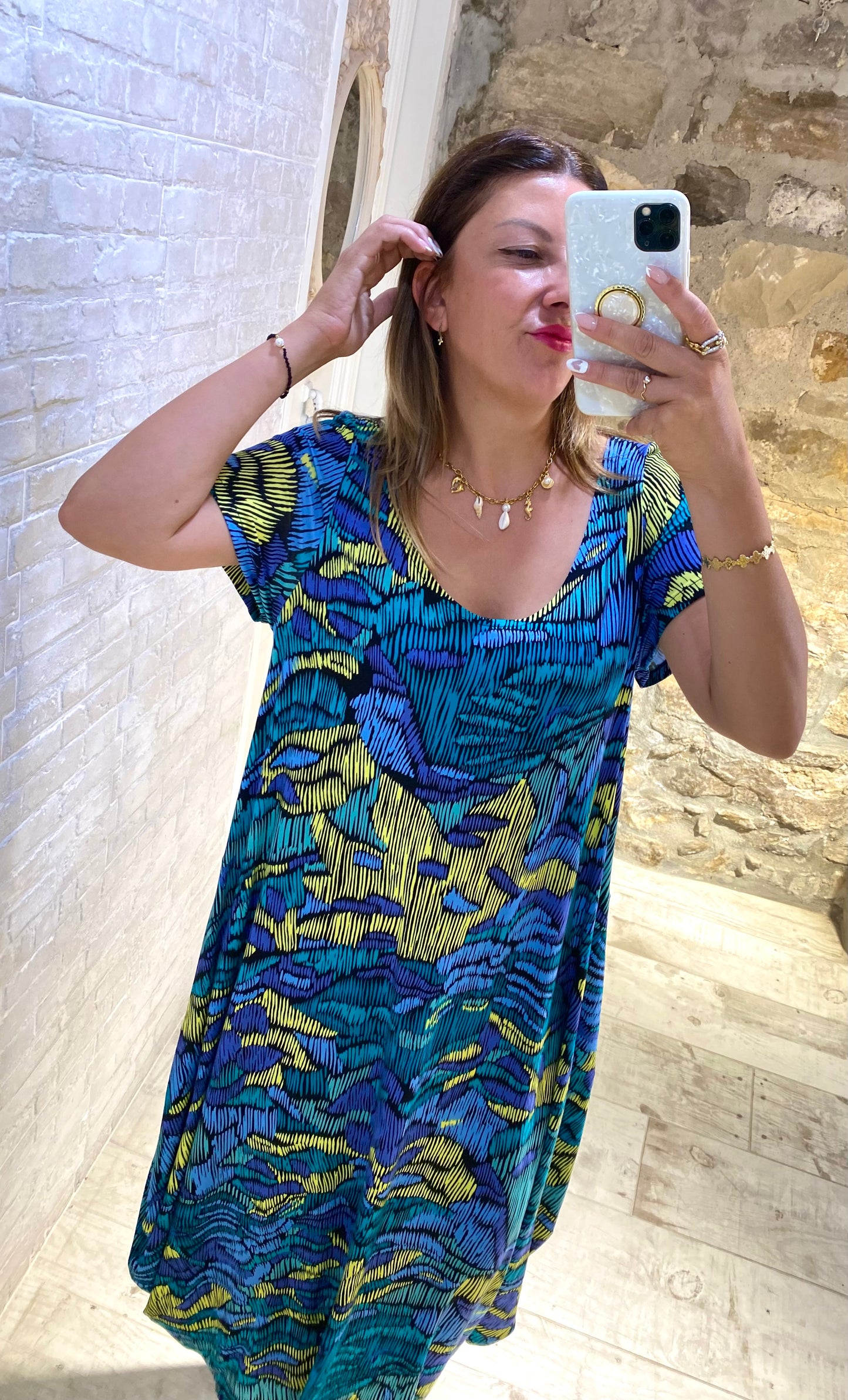 Vestido Largo Estampado - Veronique