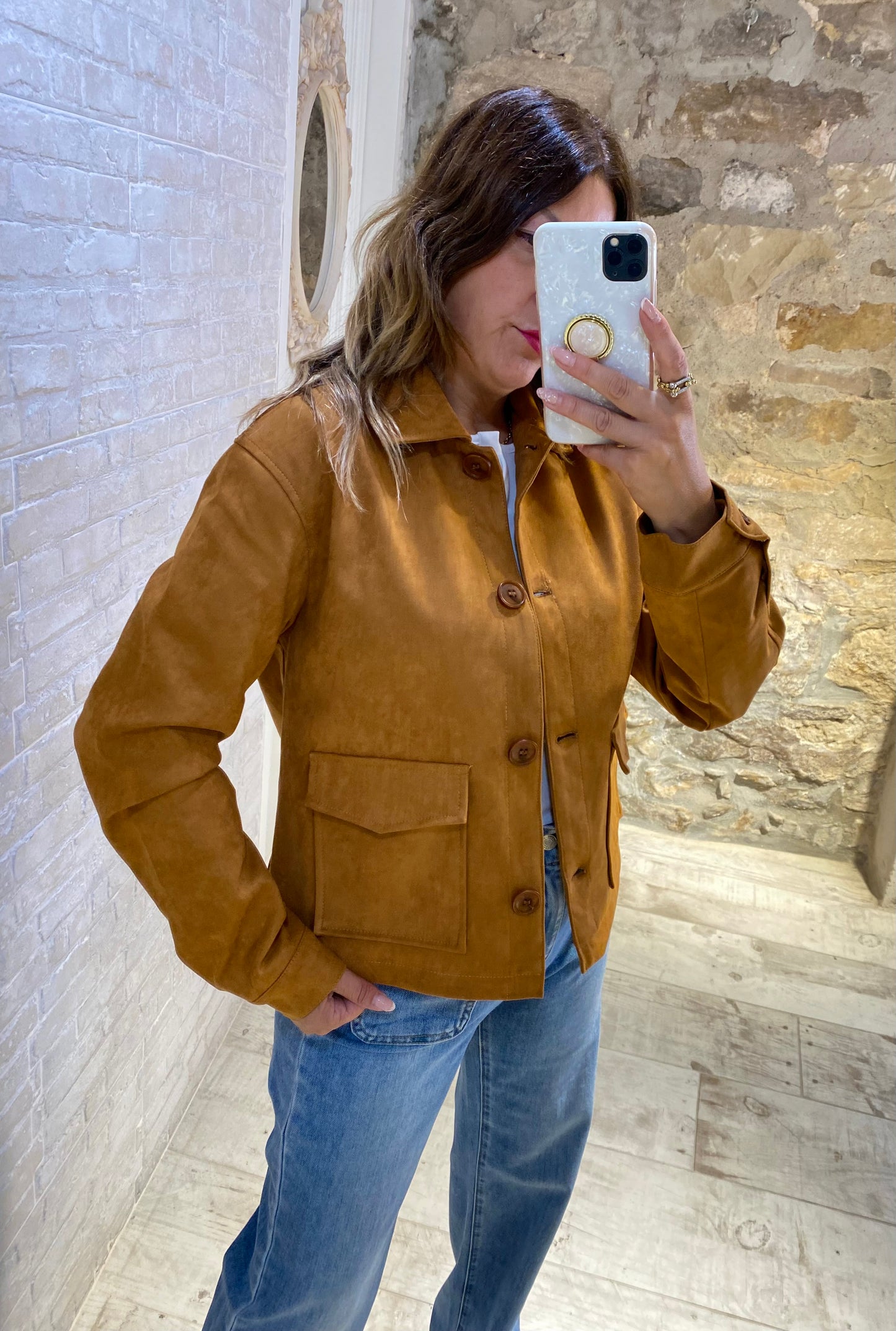 Chaqueta de Ante Camel - Veronique