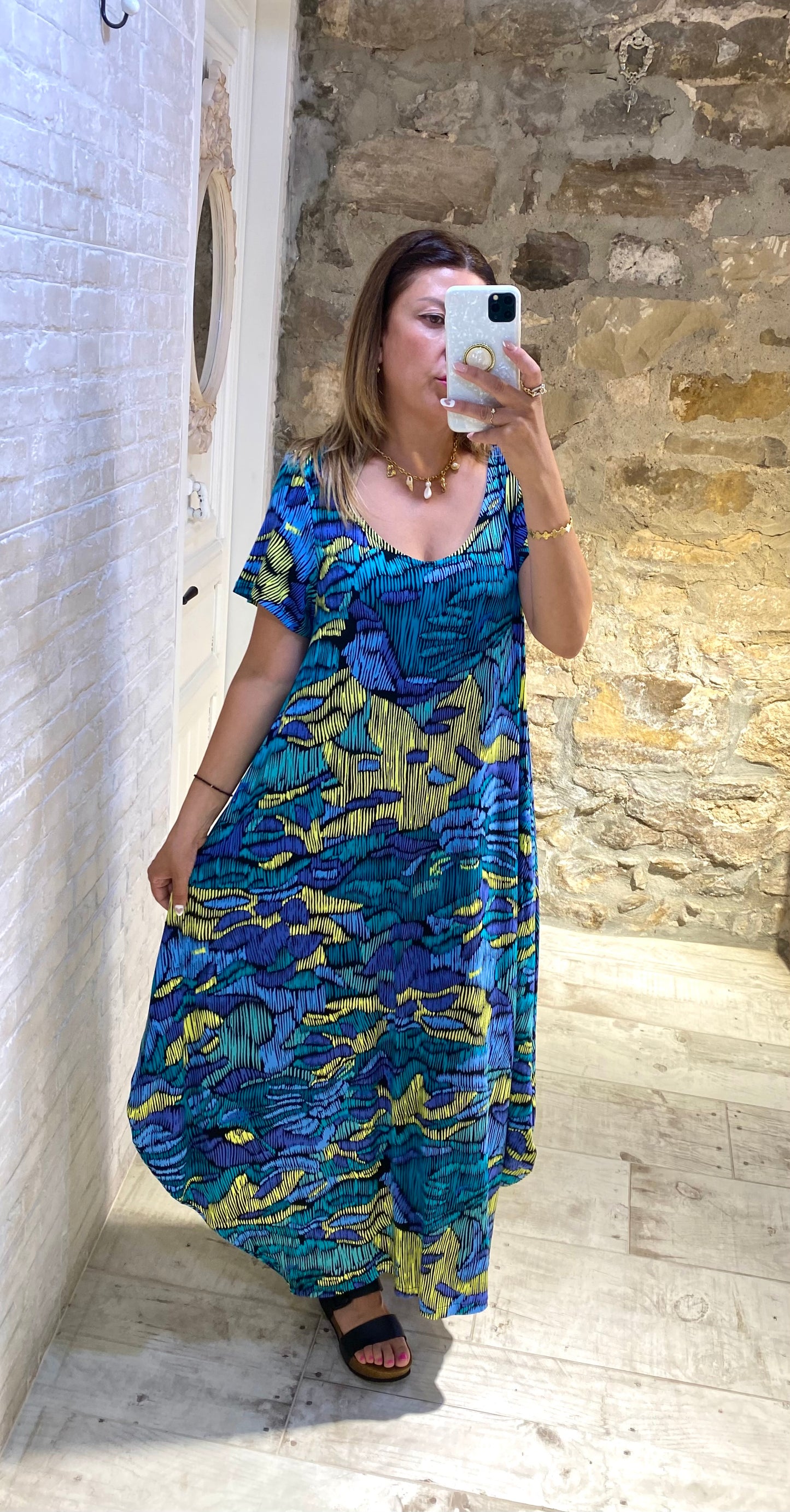 Vestido Largo Estampado - Veronique
