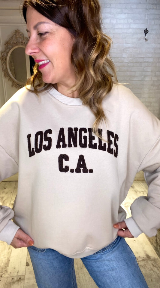 Sudadera Beige Los Angeles - Veronique