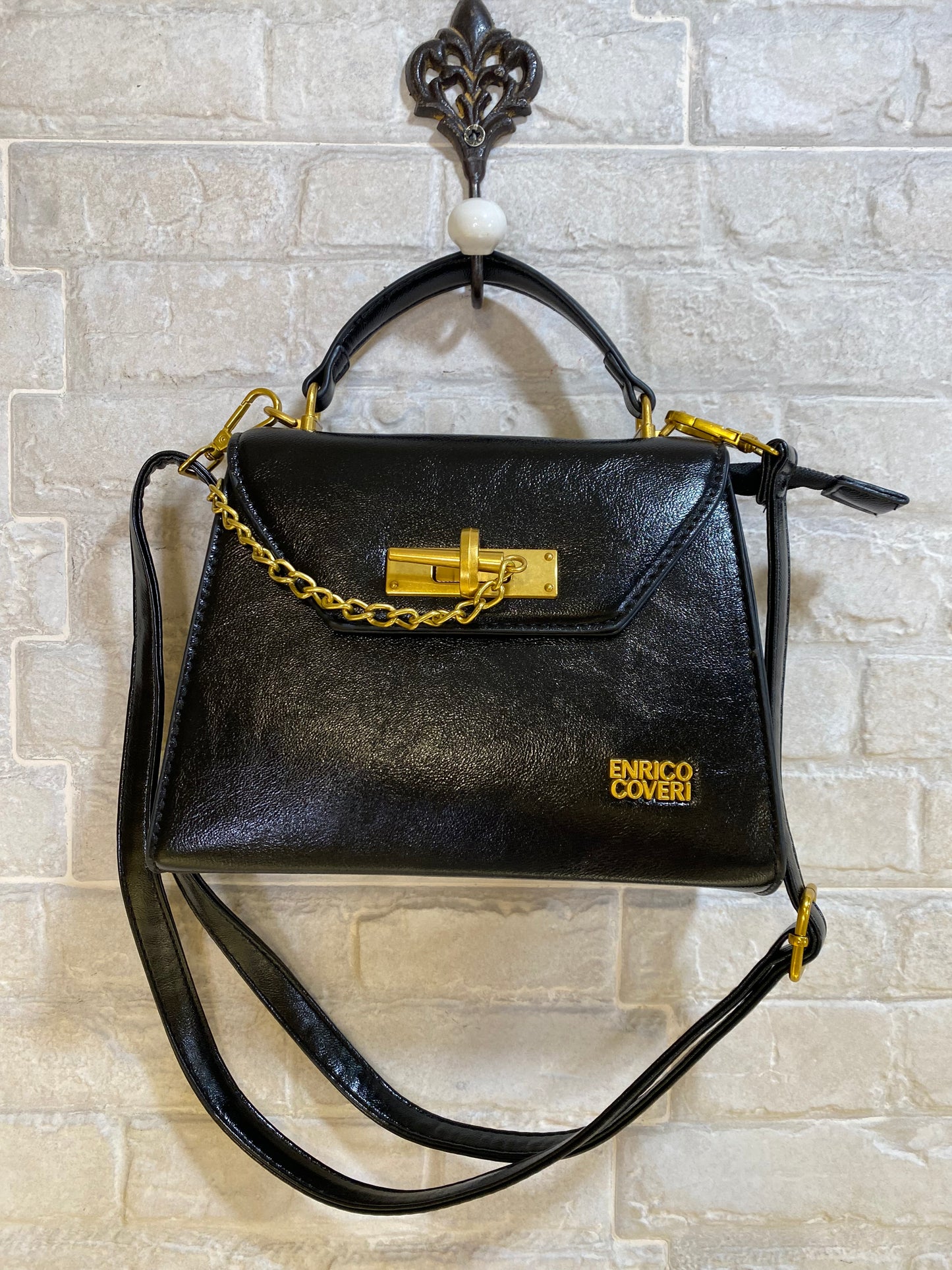Bolso Negro Cadena atadura - Veronique