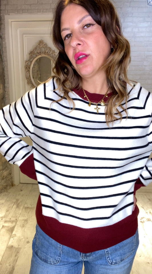 Jersey Rayas Blanco - Veronique