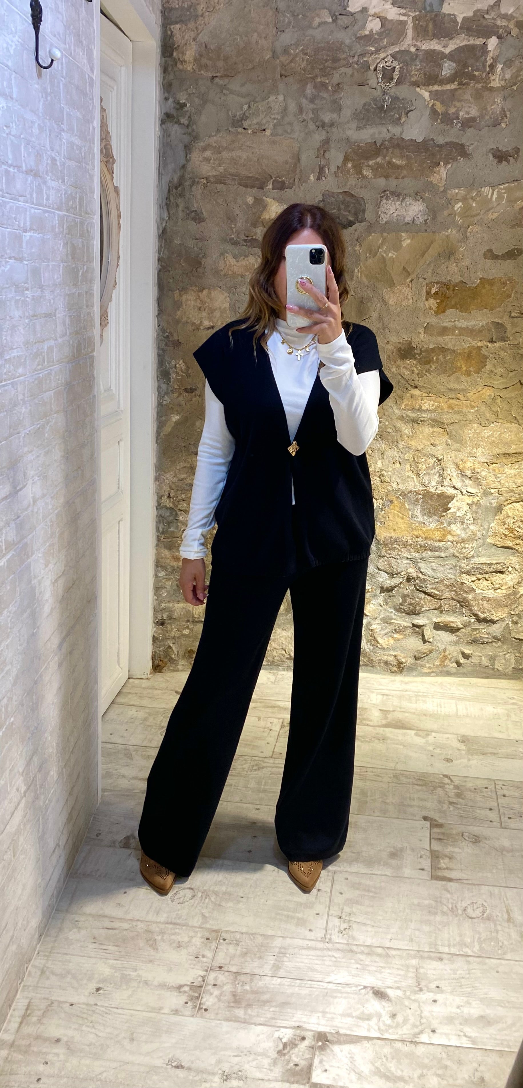 Conjunto Negro, chaleco 3 piezas - Veronique