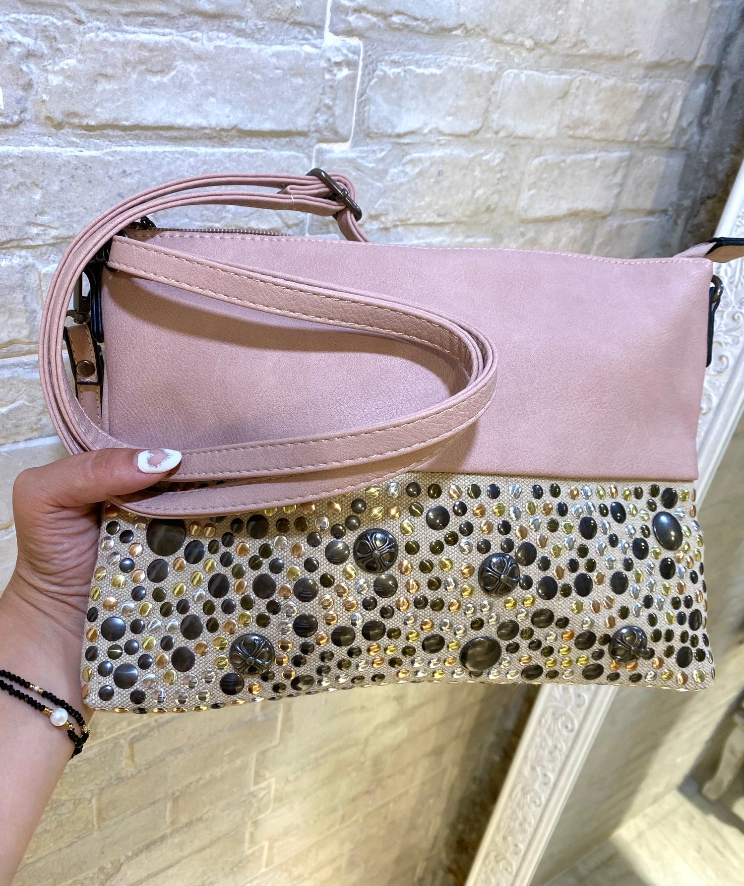 Bolso Rosa Tachas - Veronique