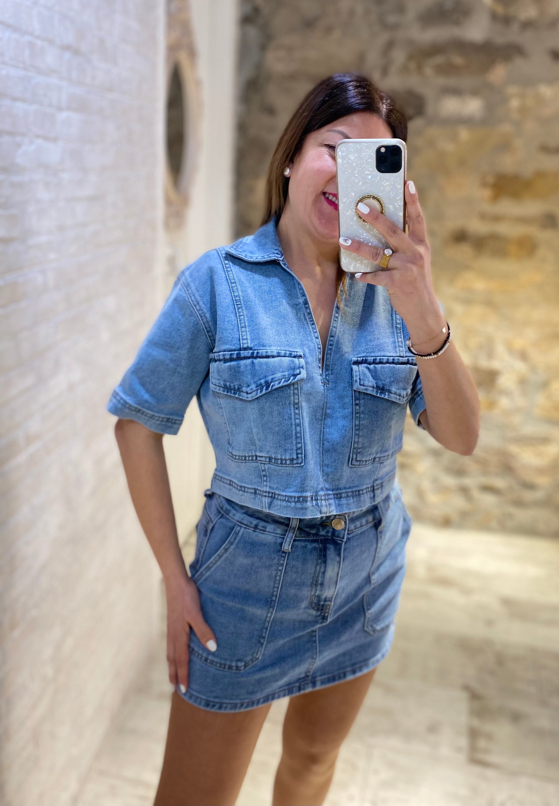 Mini Falda Denim - Veronique