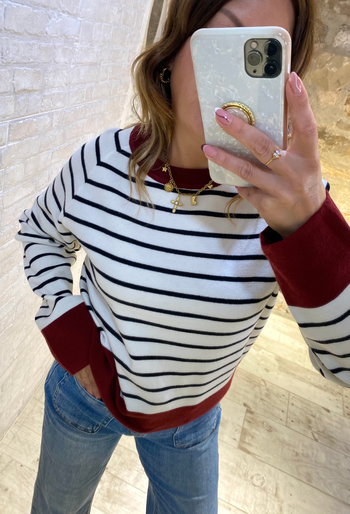 Jersey Rayas Blanco - Veronique