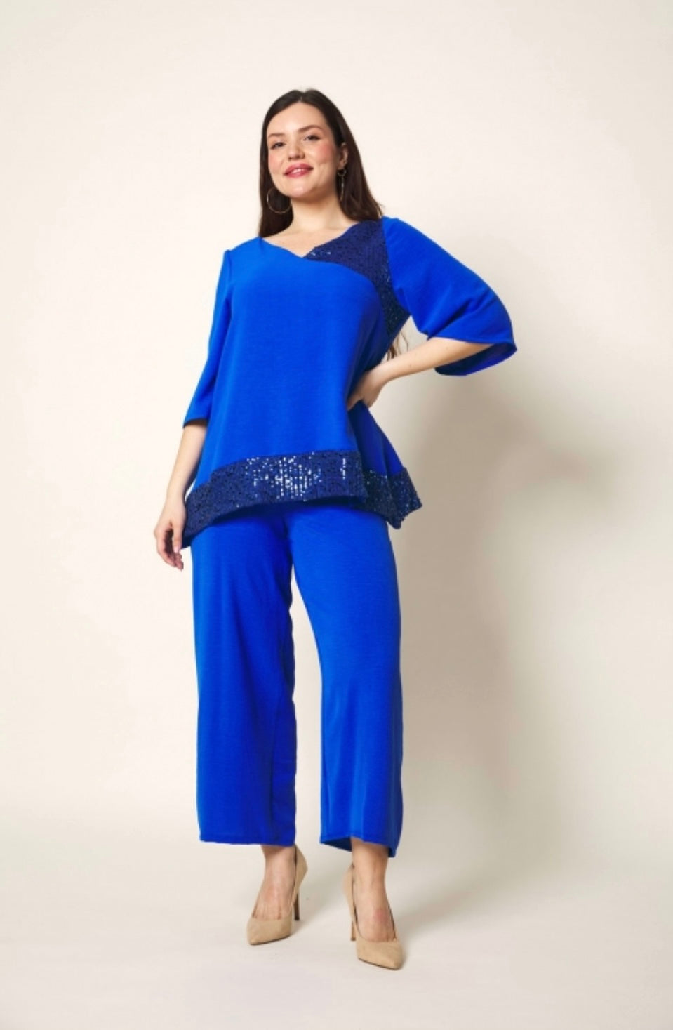 Conjunto Fantasía Lentejuelas Azul - Veronique