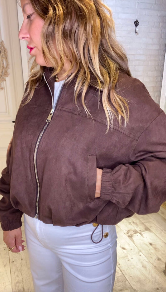 Chaqueta  Bomber Chocolate - Veronique