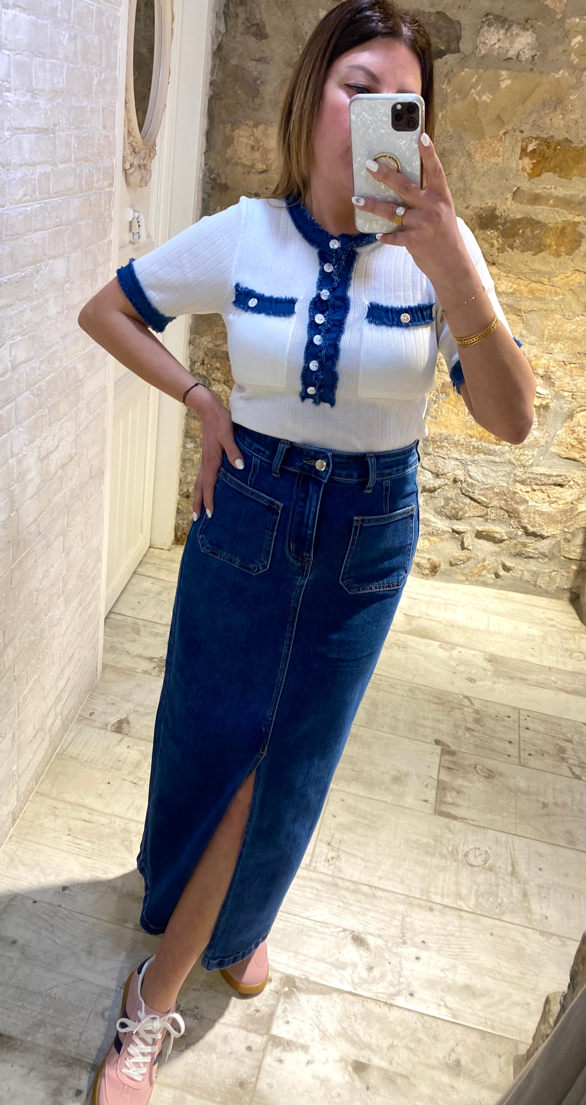 Falda Denim Larga - Veronique