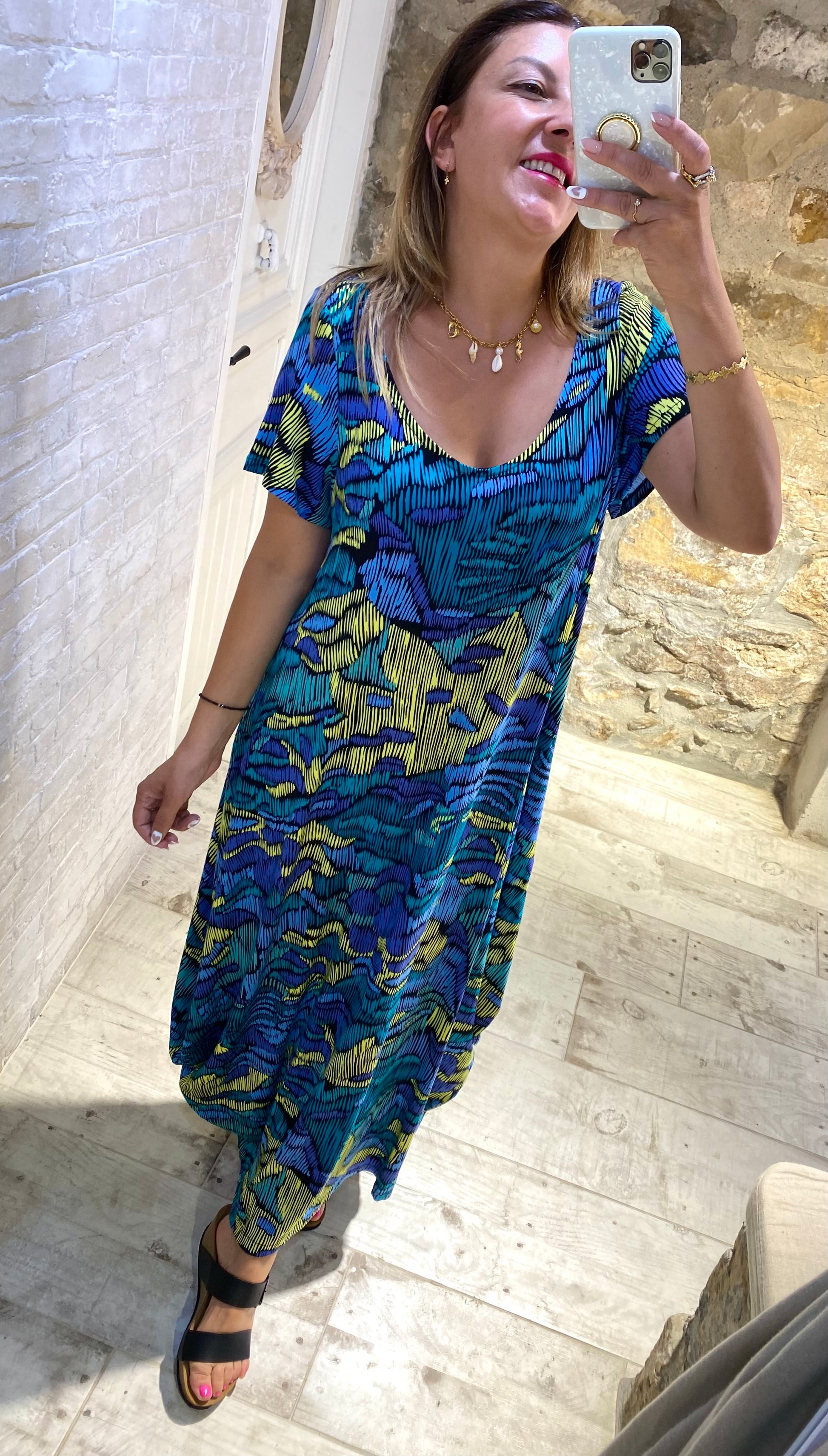 Vestido Largo Estampado - Veronique
