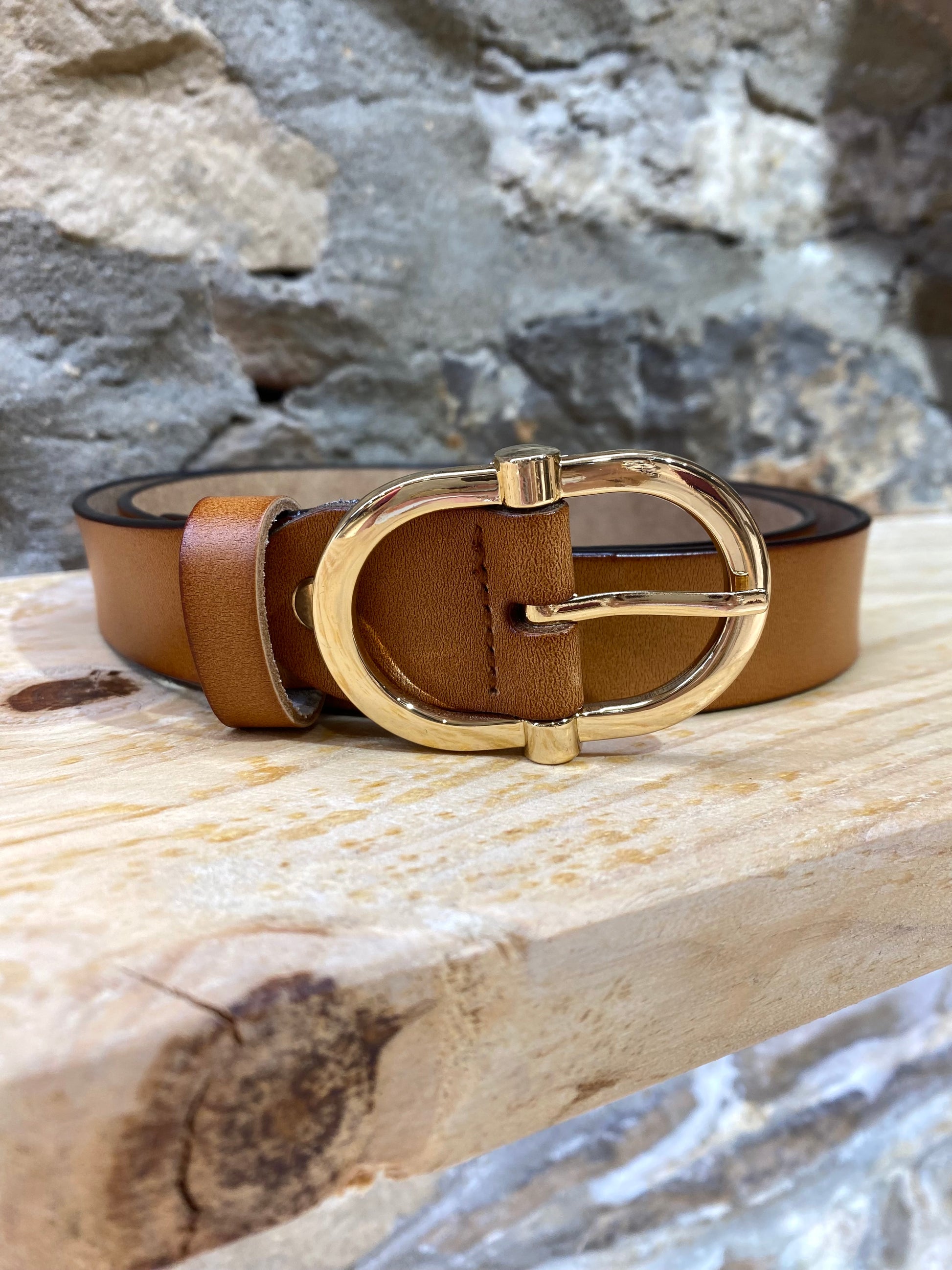 Cinturón Camel Hebilla redonda - Veronique