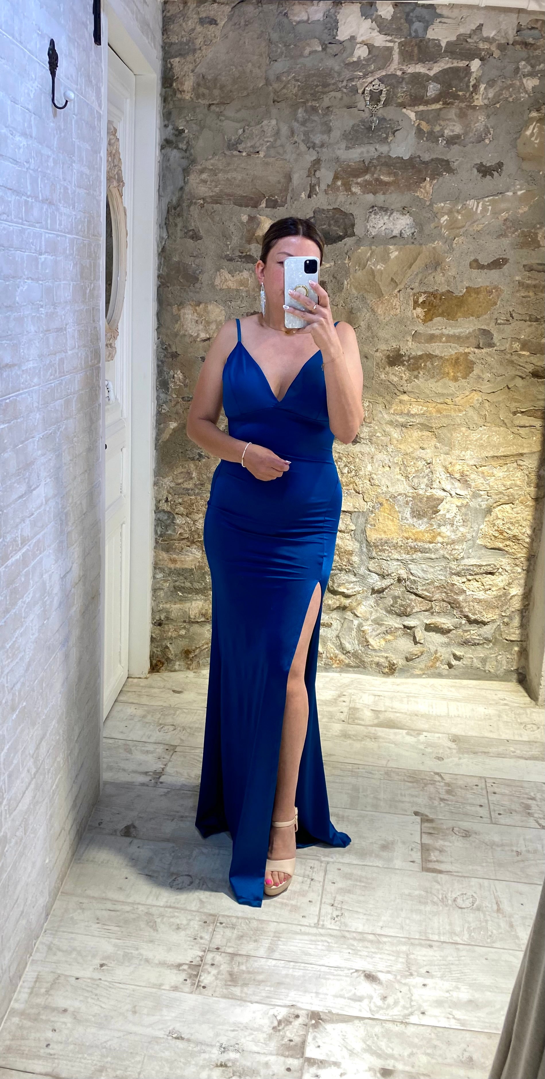 Vestido Largo Elena (Azul verdoso) - Veronique