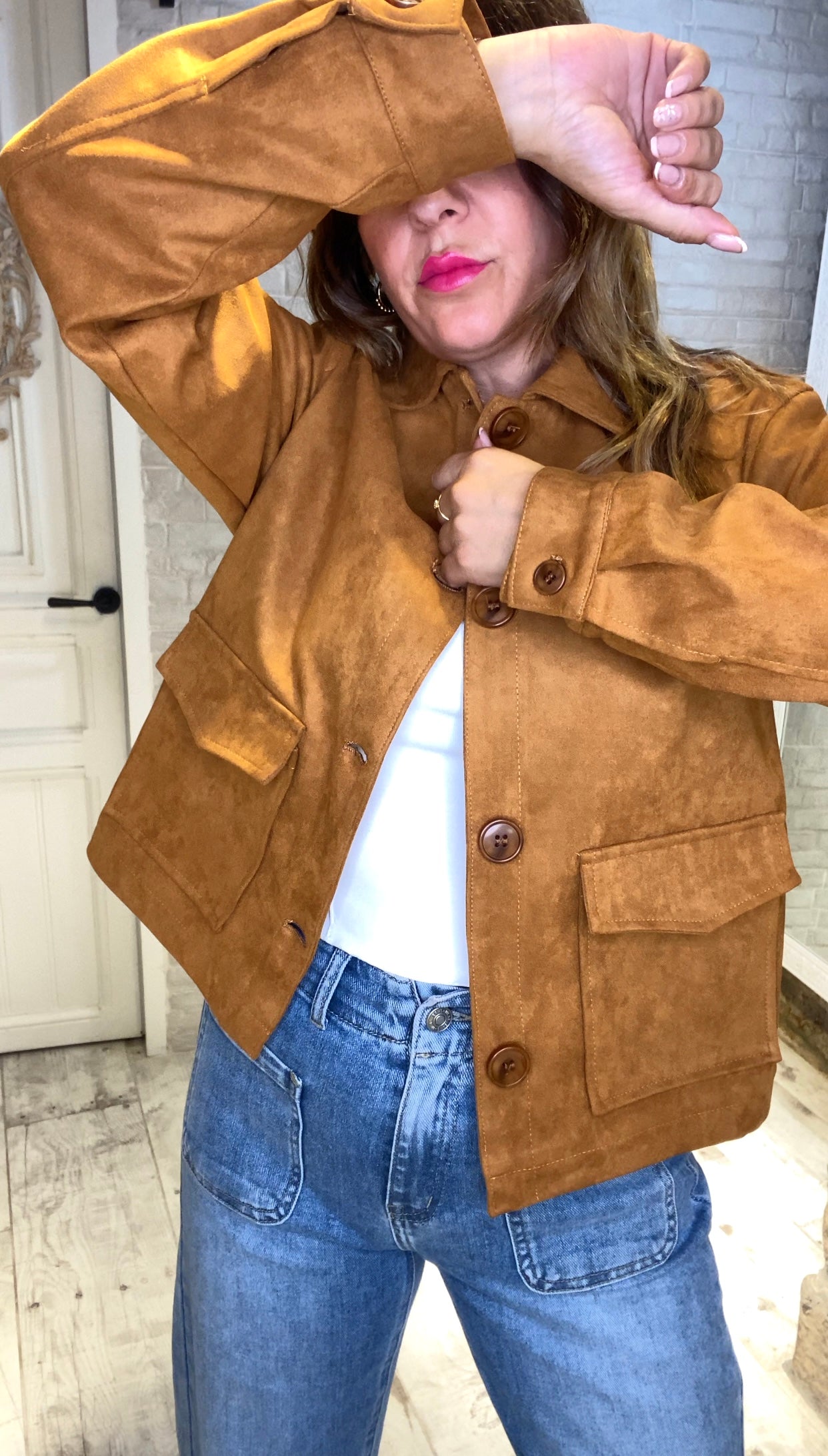 Chaqueta de Ante Camel - Veronique