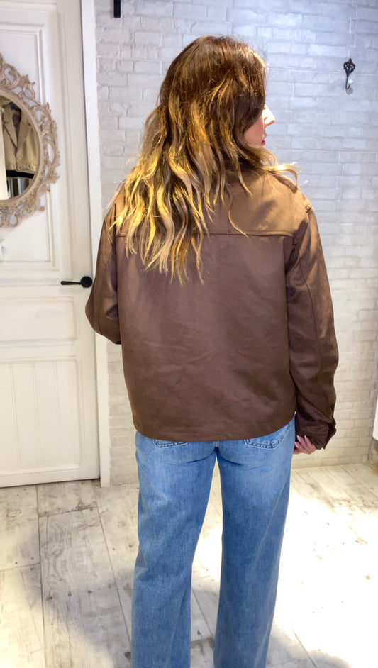Chaqueta Ante marrón chocolate - Veronique