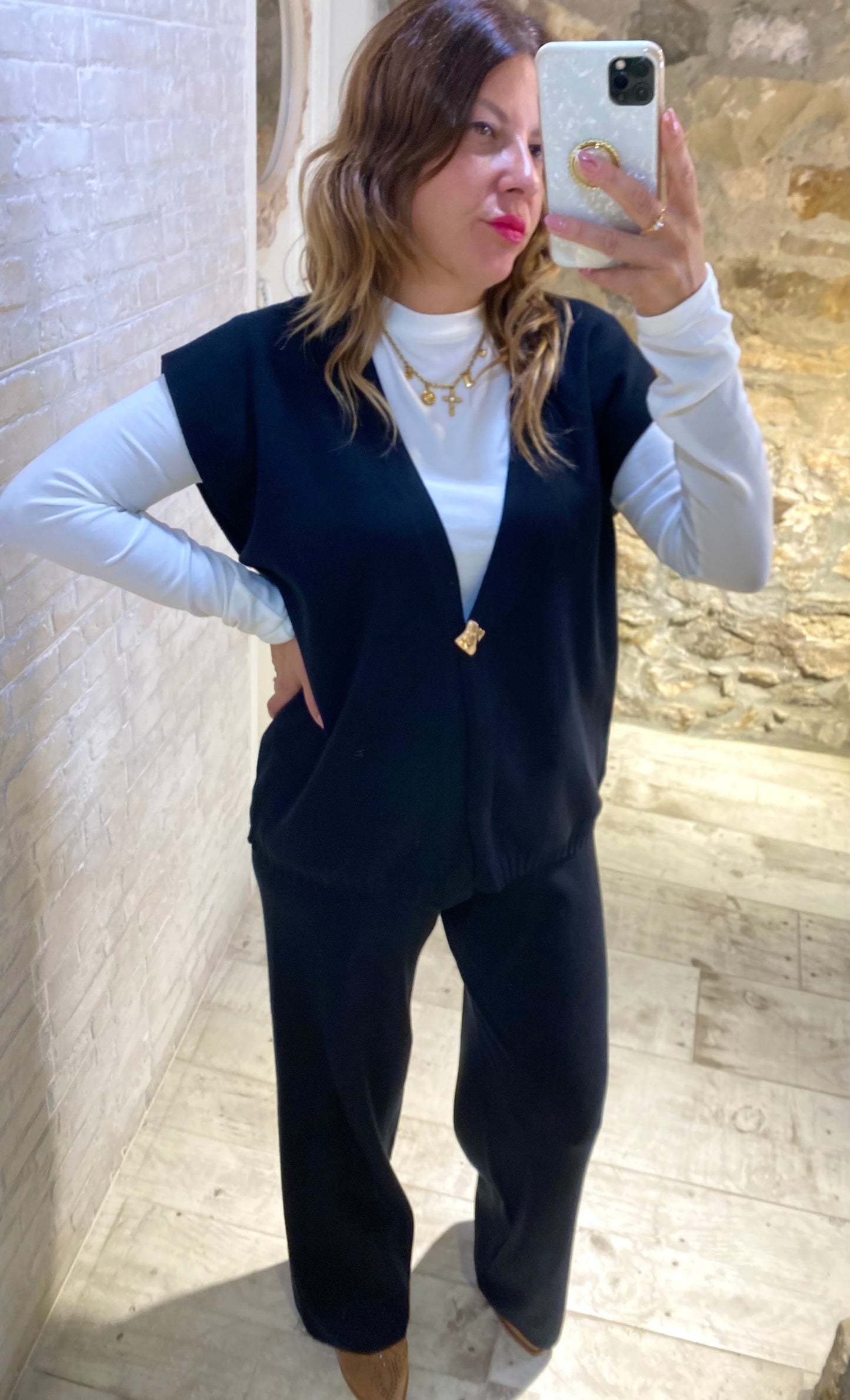 Conjunto Negro, chaleco 3 piezas - Veronique