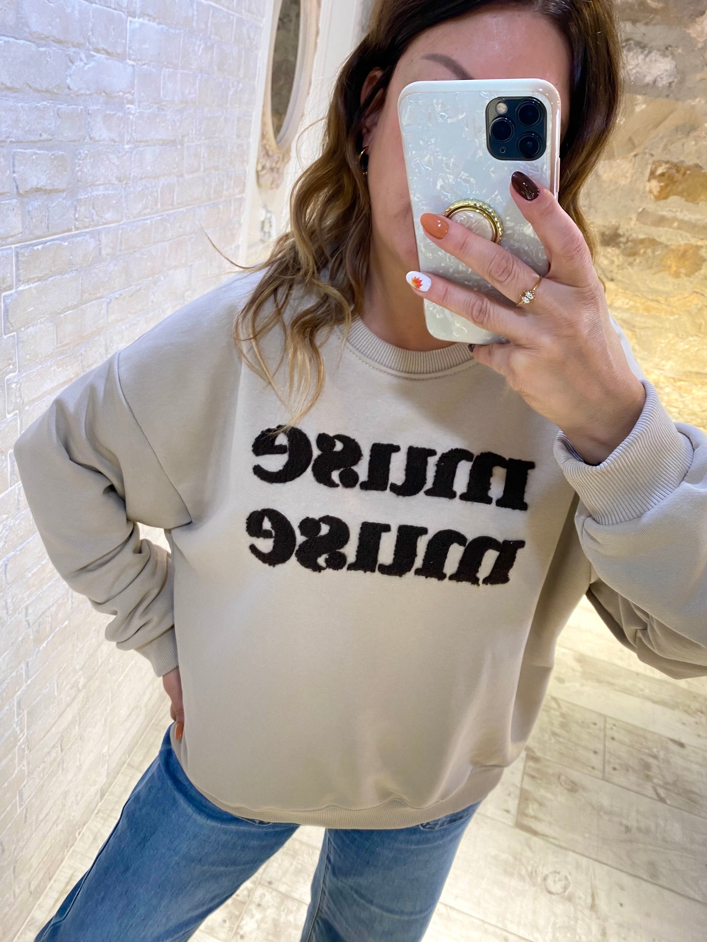 Sudadera Beige Muse - Veronique