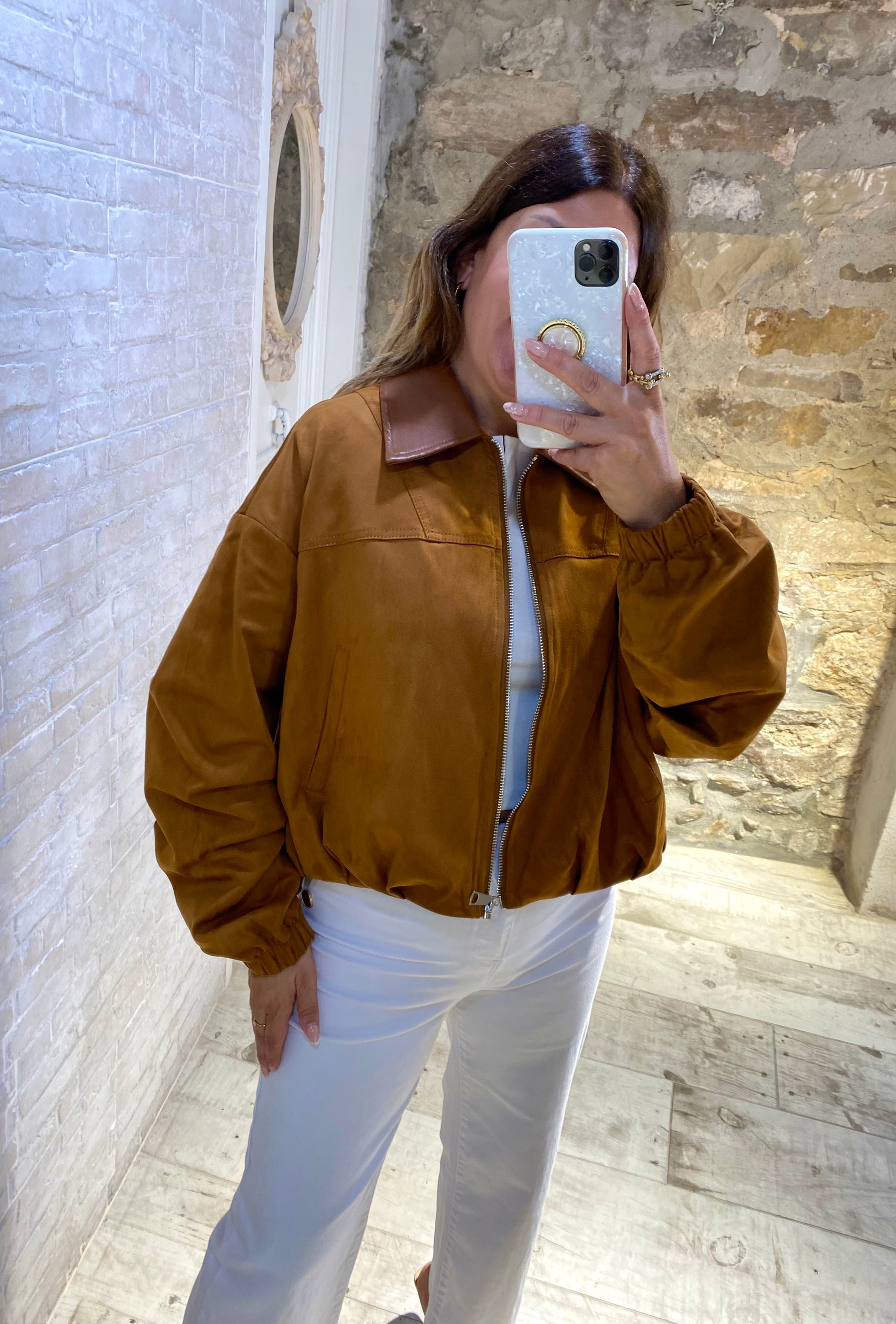 Chaqueta Bomber Camel - Veronique