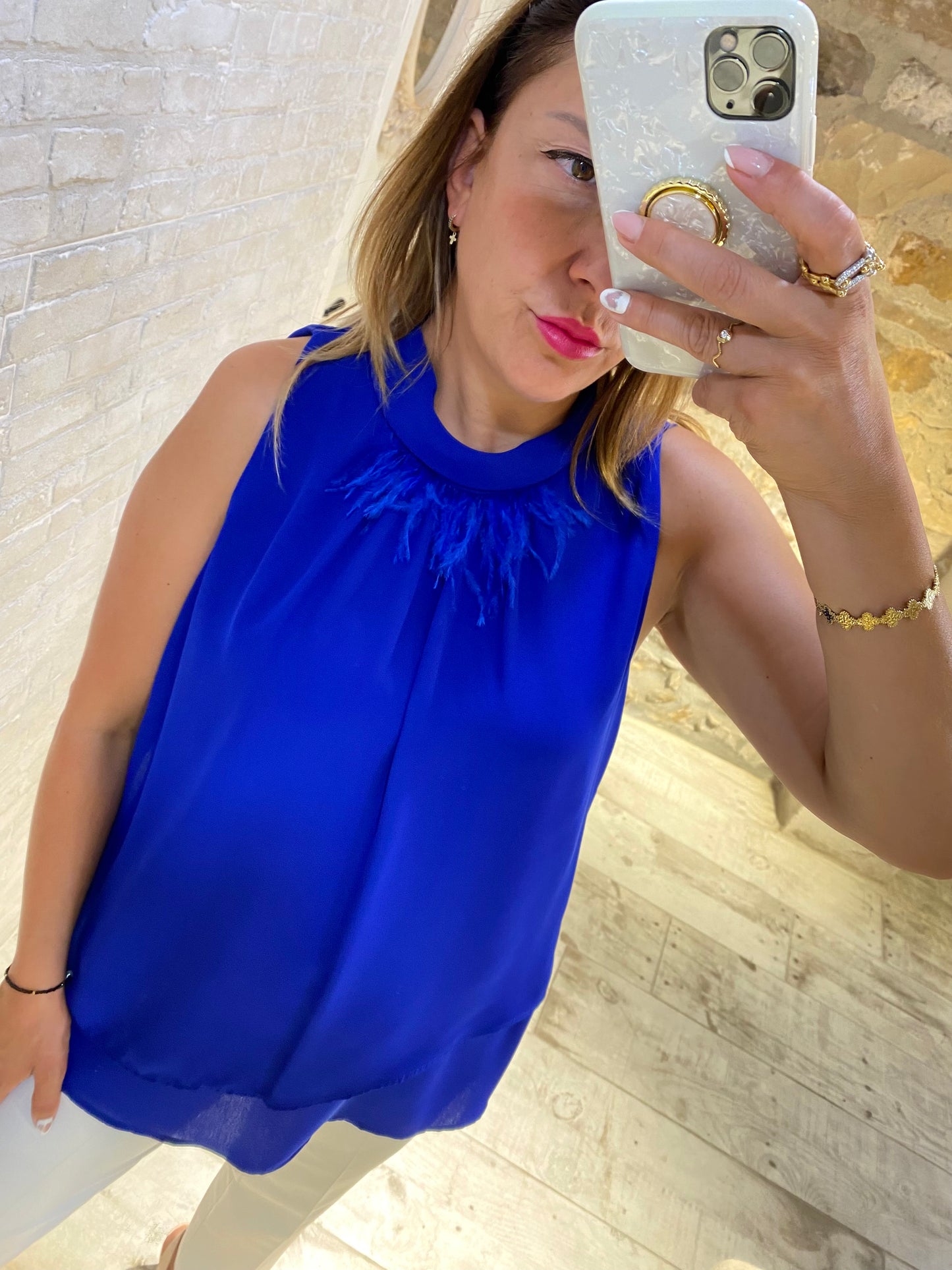 Blusa Cuello azul - Veronique