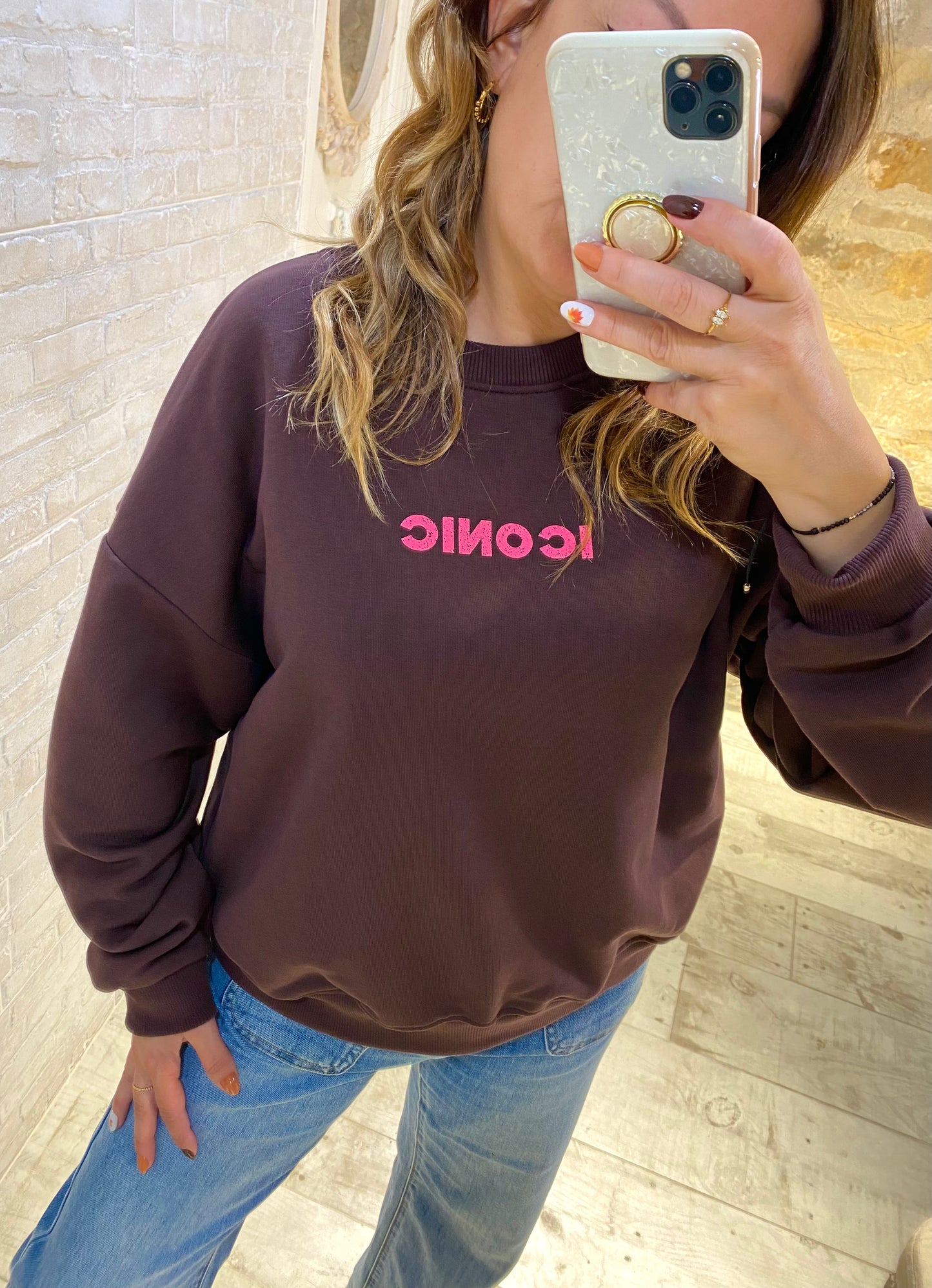 Sudadera Marrón Iconic - Veronique