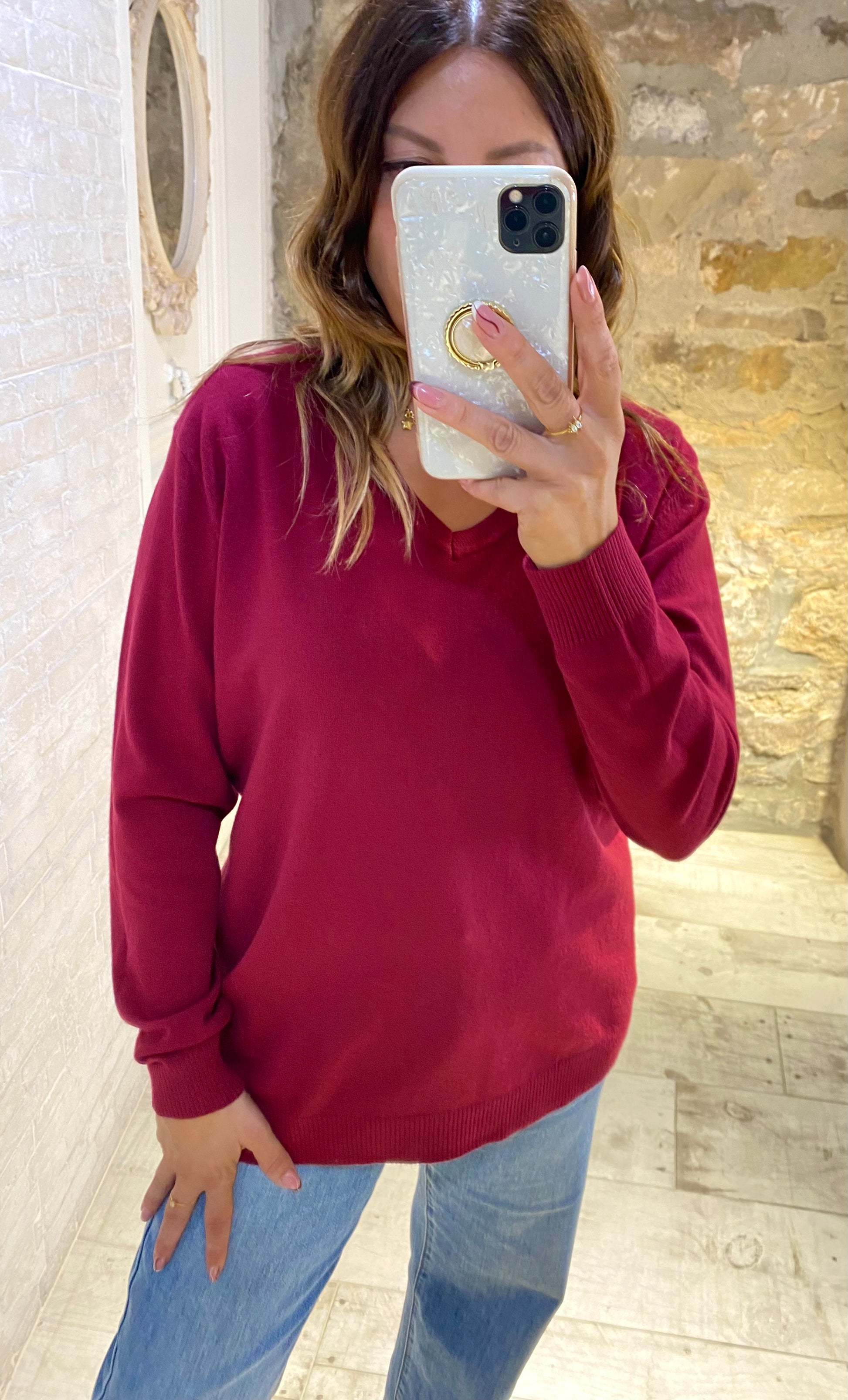 Jersey Vino Liso - Veronique