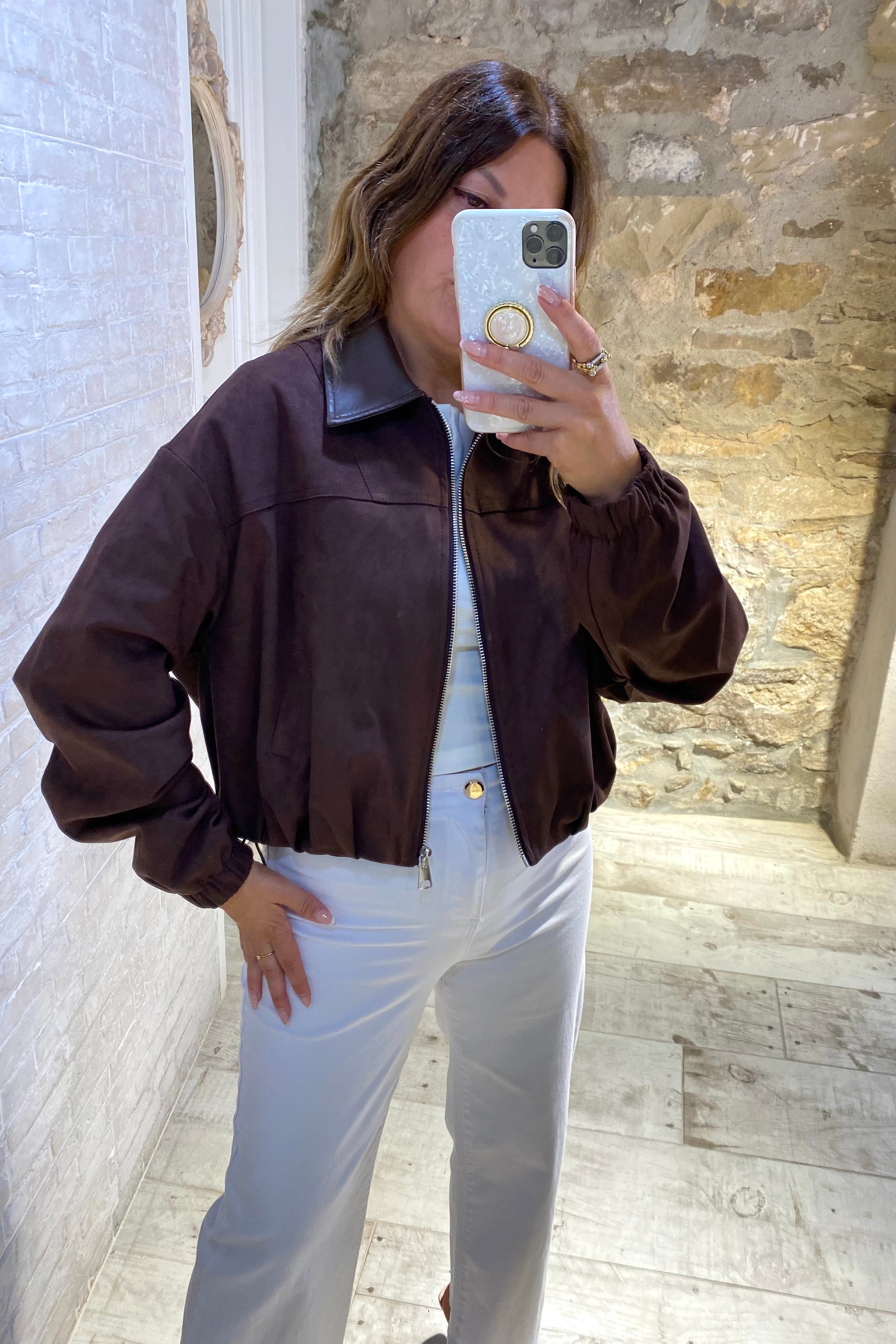 Chaqueta  Bomber Chocolate - Veronique