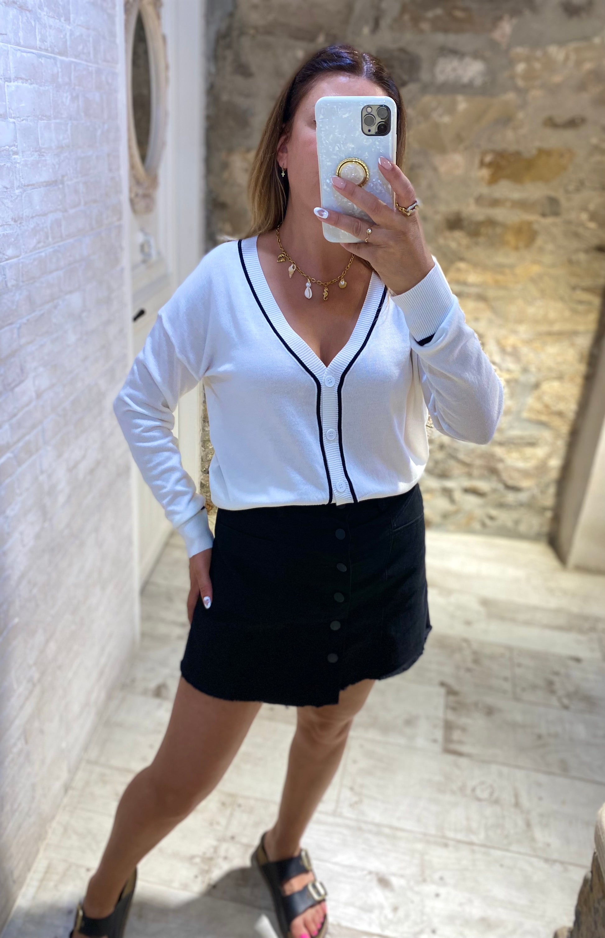Chaquetita botones adornos negros - Veronique