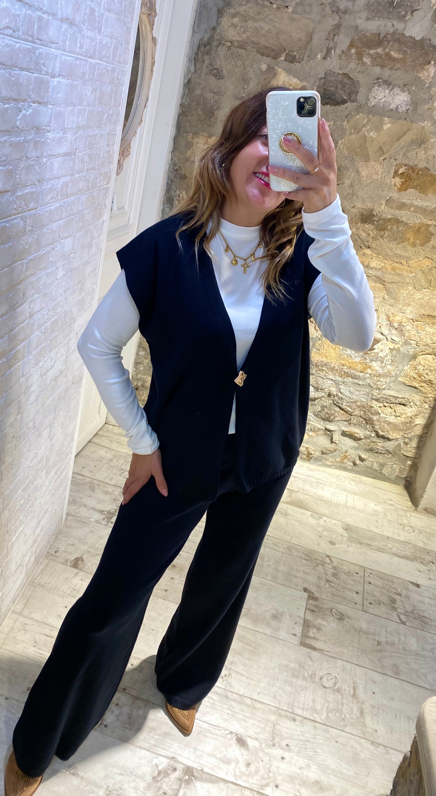 Conjunto Negro, chaleco 3 piezas - Veronique