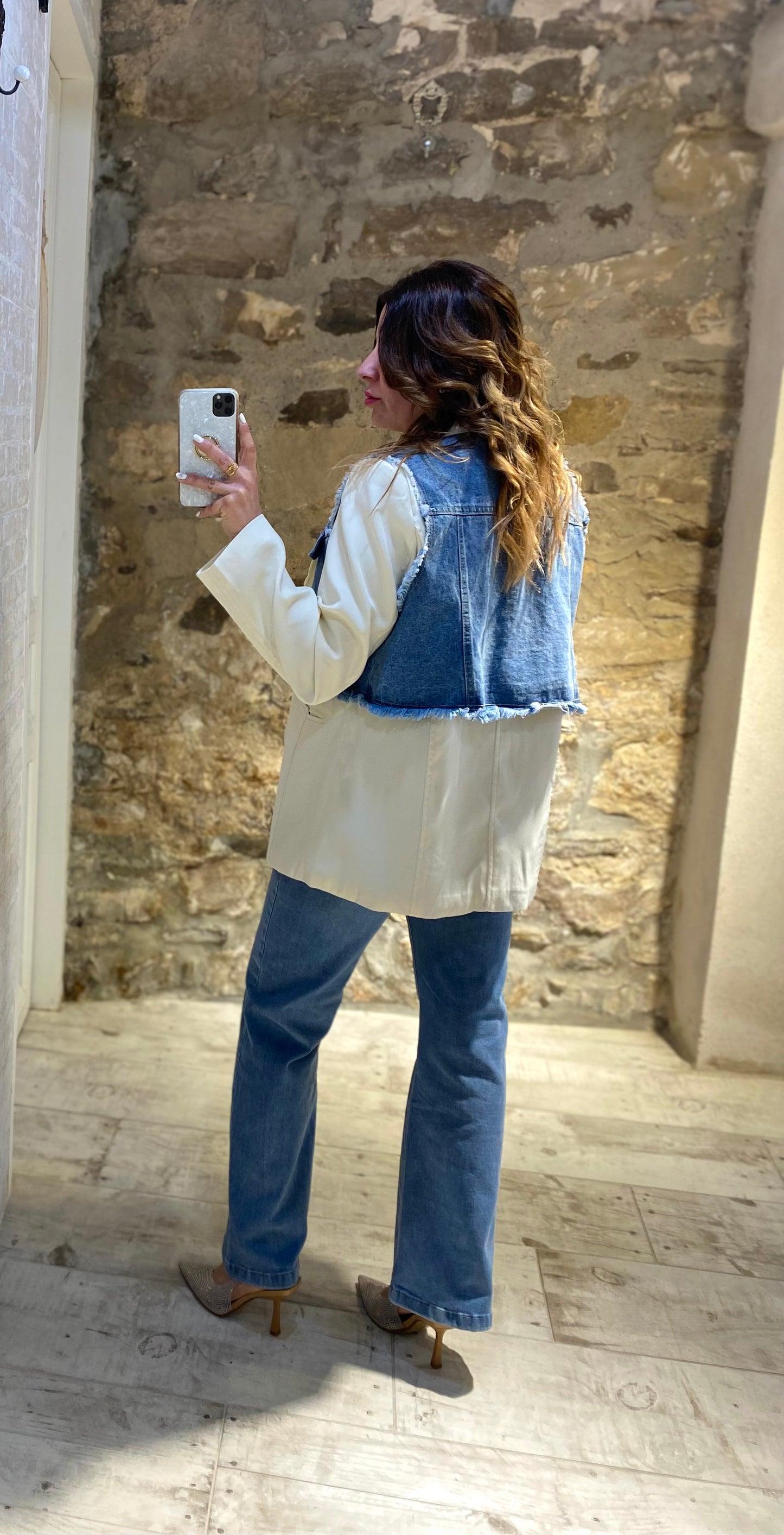 Blazer detalles chaleco denim - Veronique
