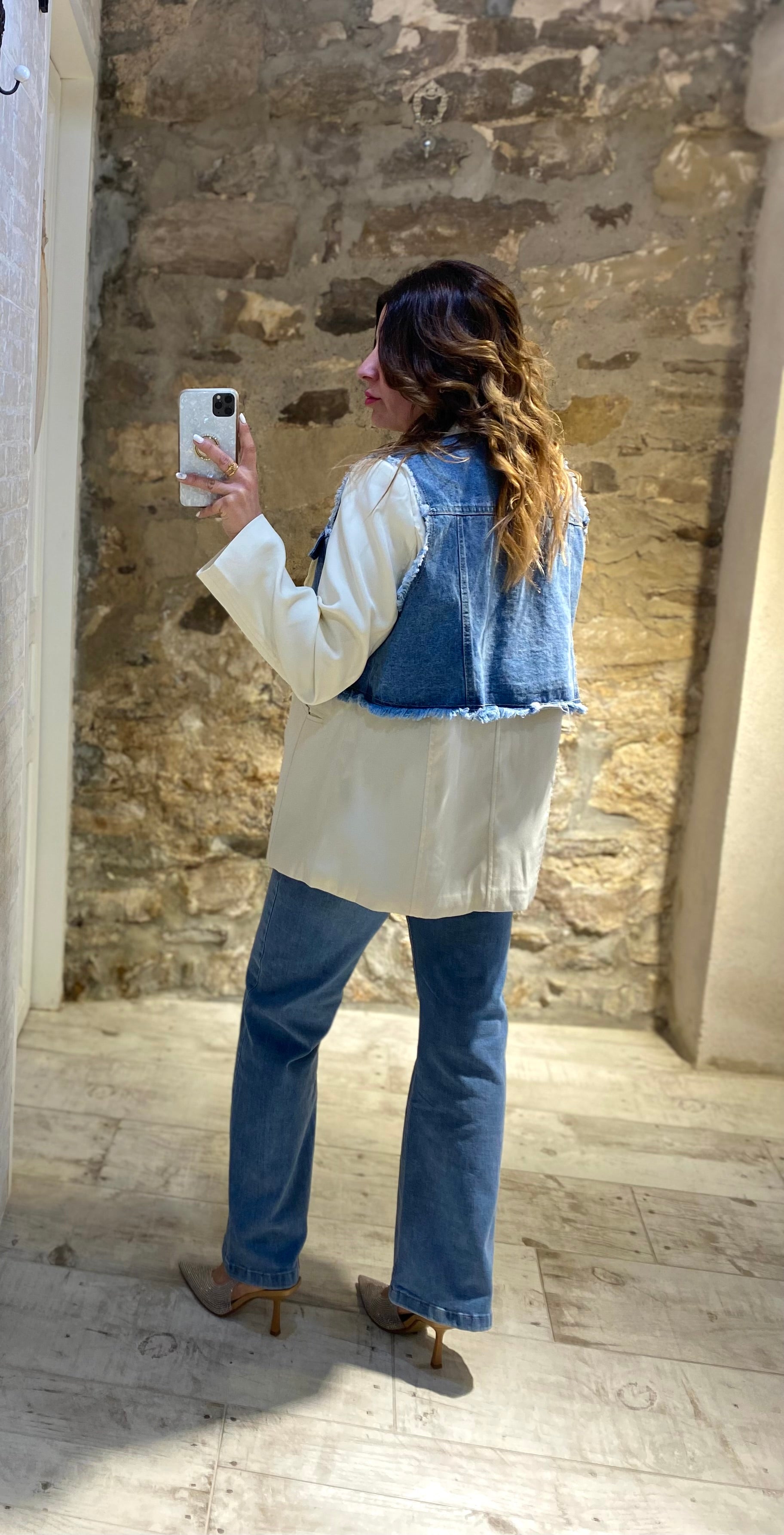 Blazer detalles chaleco denim - Veronique