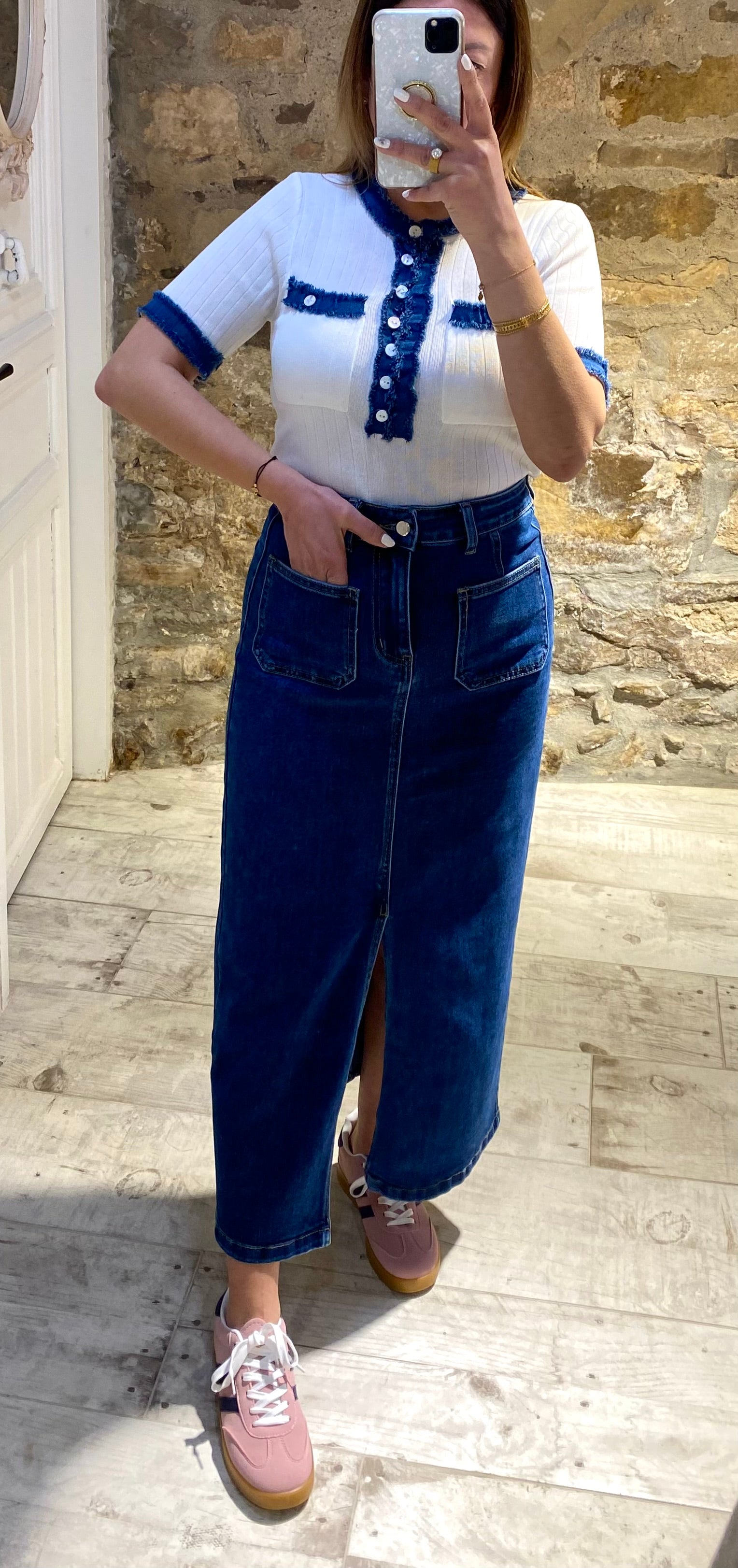 Falda Denim Larga - Veronique