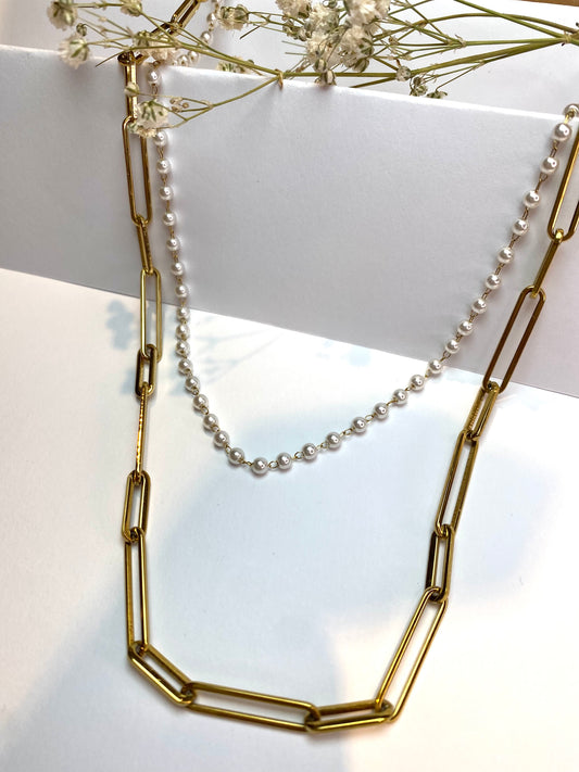Collar Doble Perla - Veronique