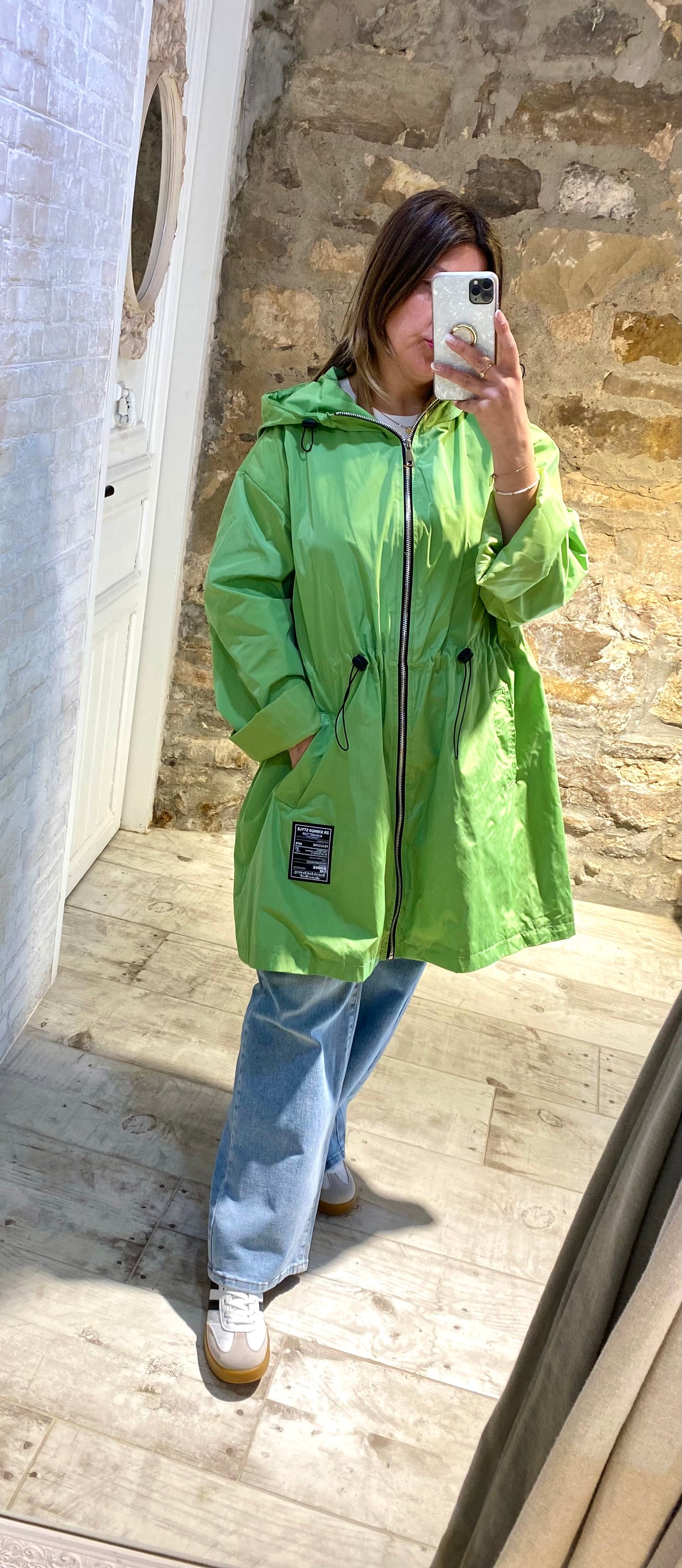 Chaqueta Impermeable Verde - Veronique