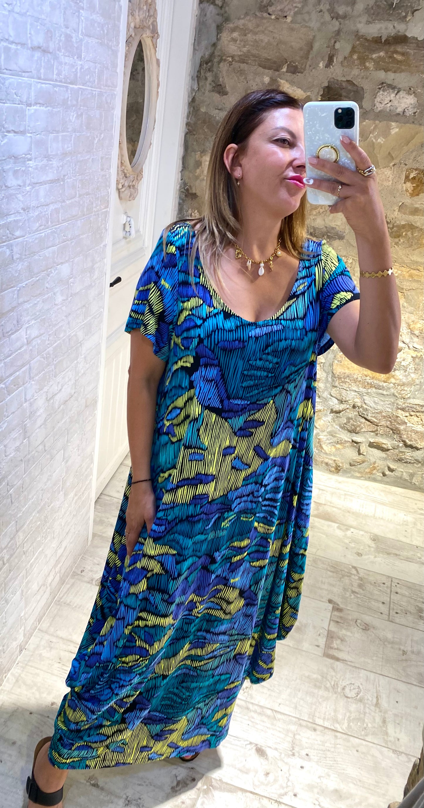 Vestido Largo Estampado - Veronique
