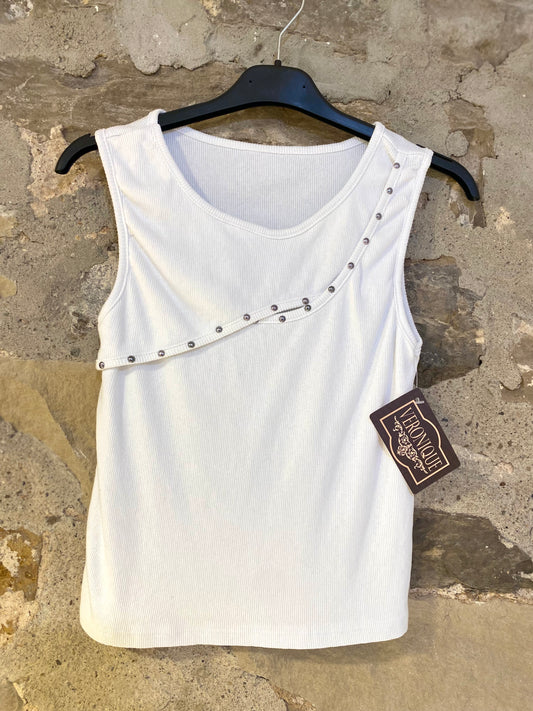 Top Tachas Apertura Pecho - Veronique