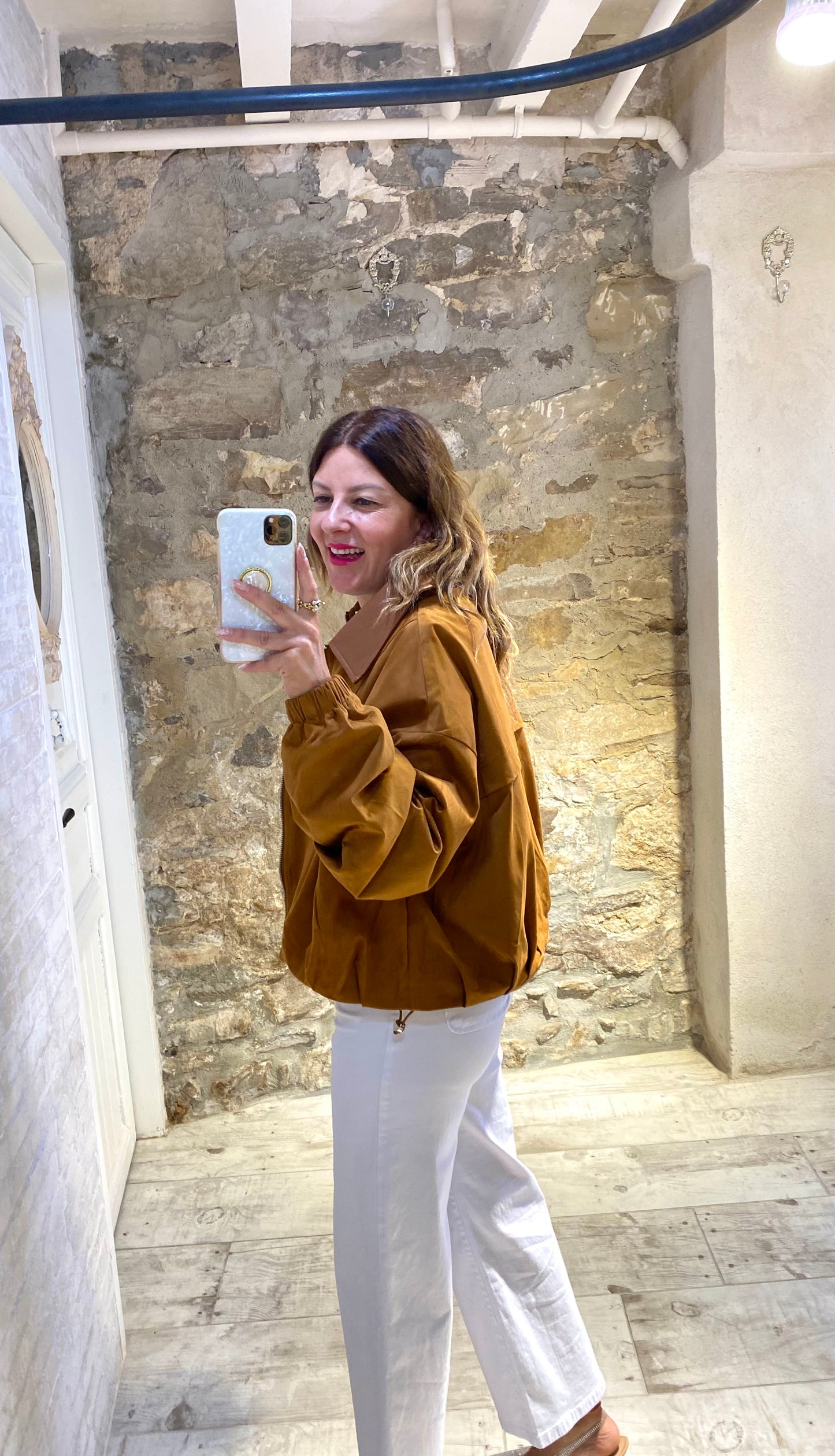Chaqueta Bomber Camel - Veronique