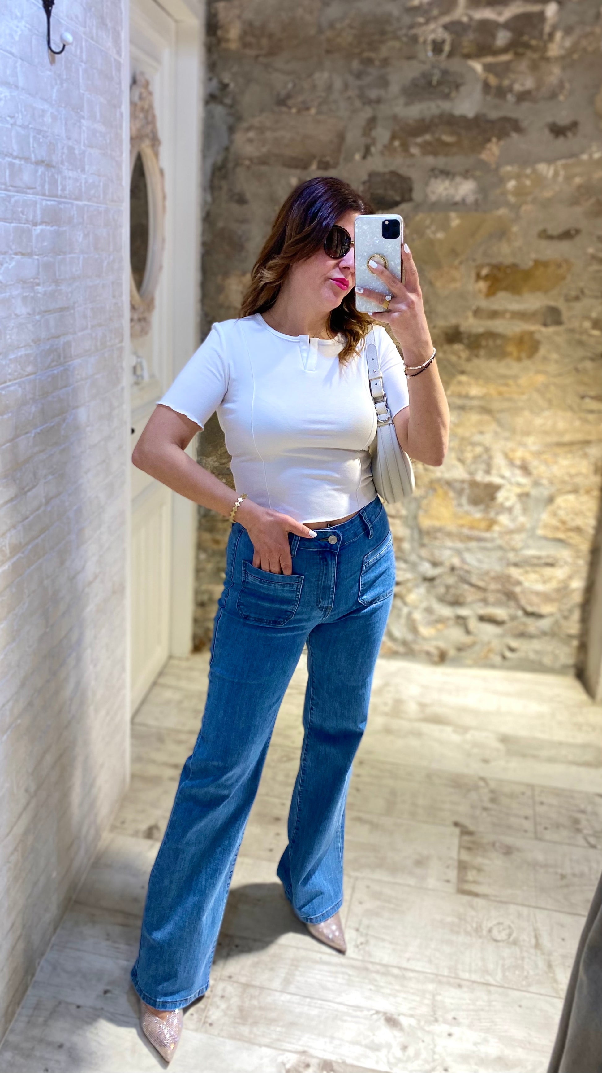 Jean Laura 2 bolsillos cuadrados - Veronique