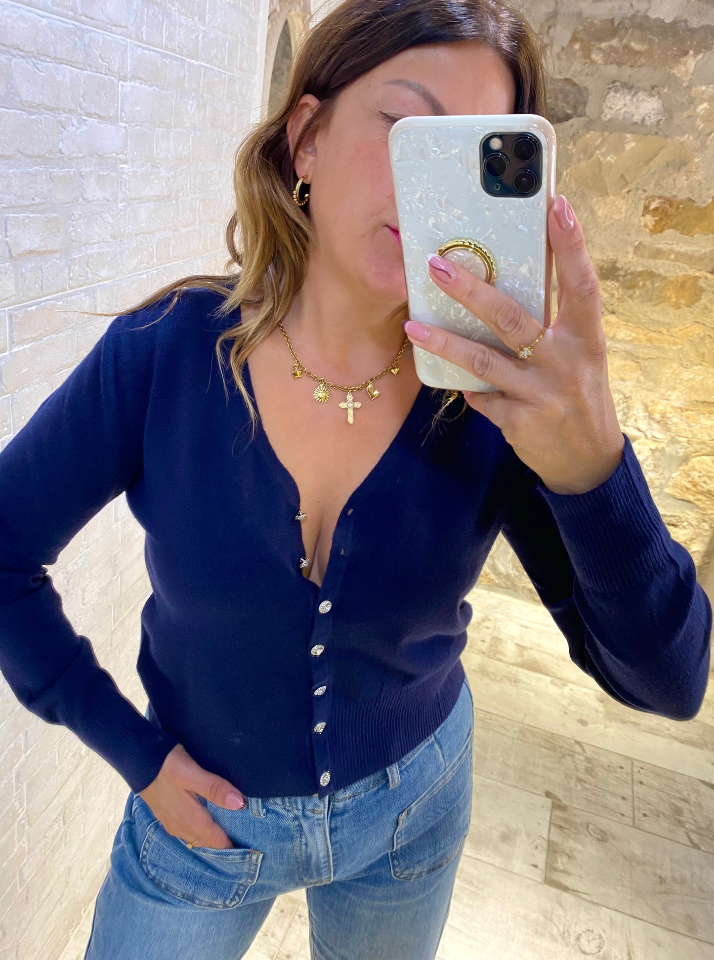 Rebeca Azul botones Joya - Veronique