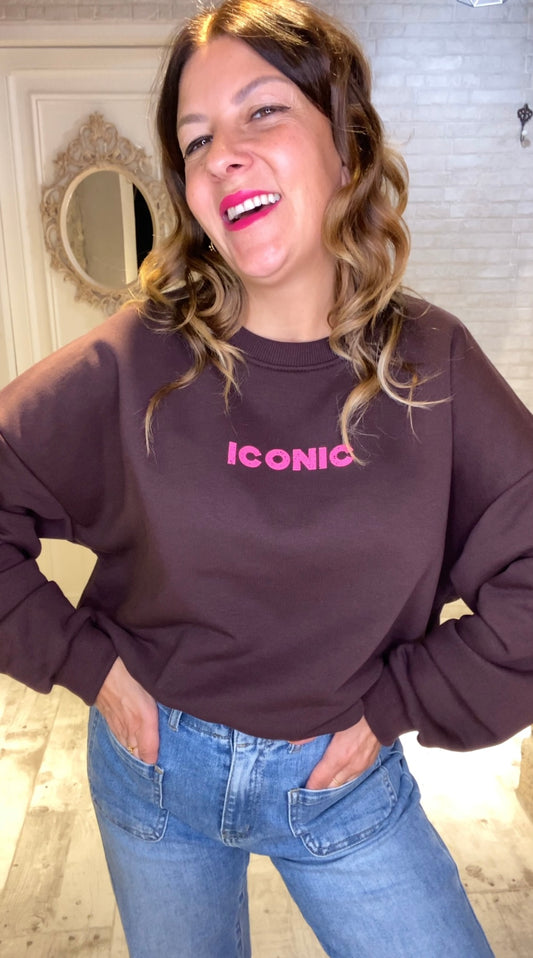 Sudadera Marrón Iconic - Veronique