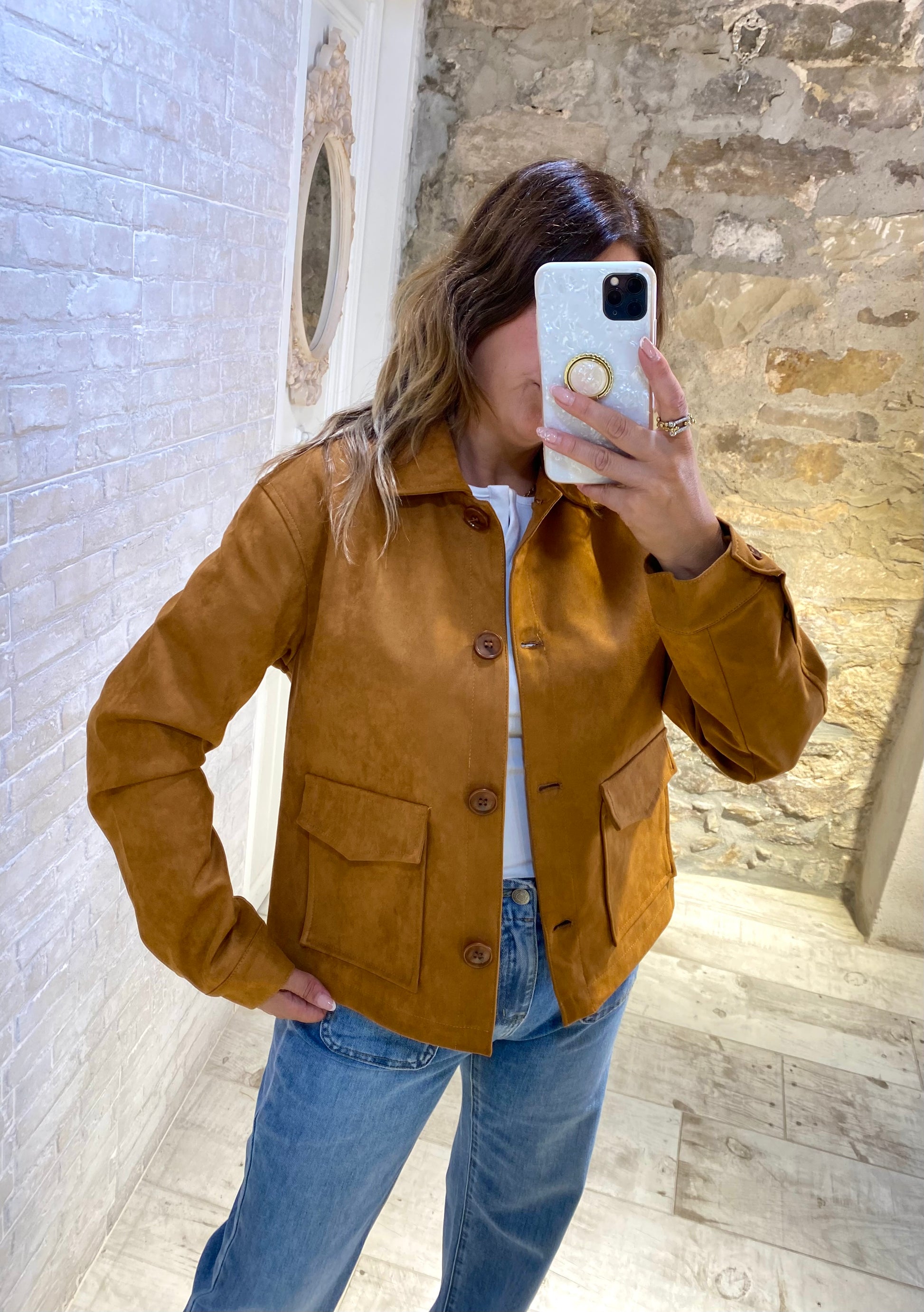 Chaqueta de Ante Camel - Veronique