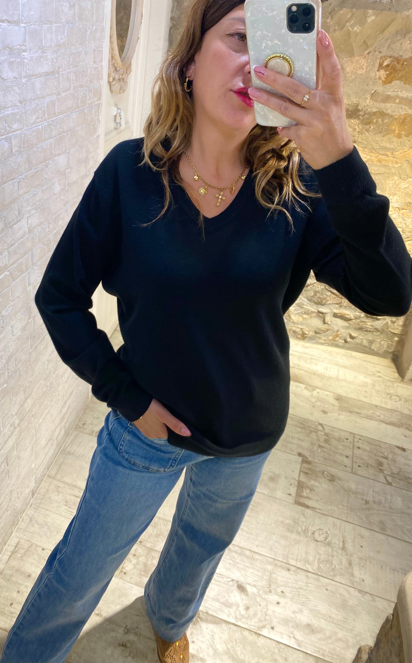 Jersey negro liso - Veronique