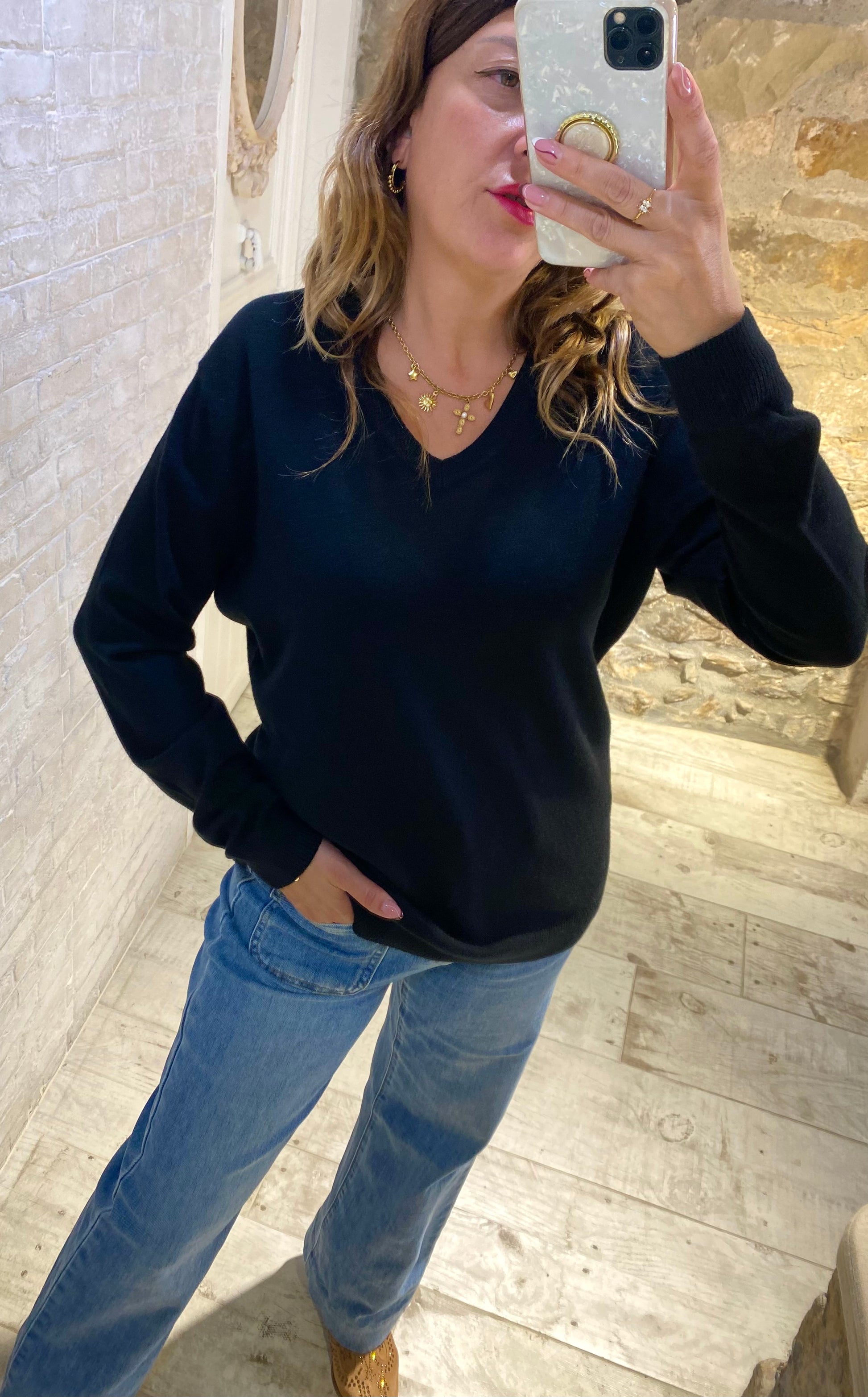 Jersey negro liso - Veronique