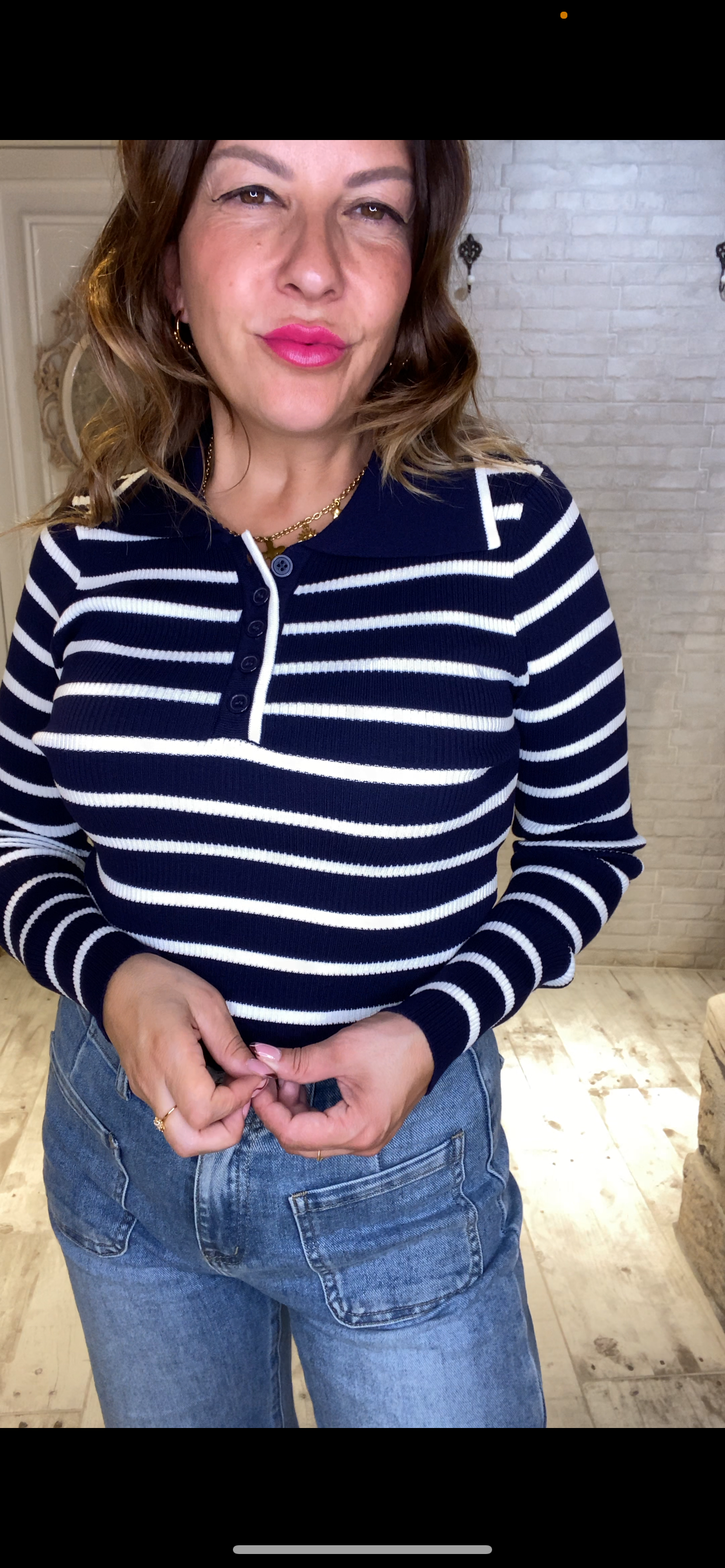 Jersey Polo Rayas Azul - Veronique