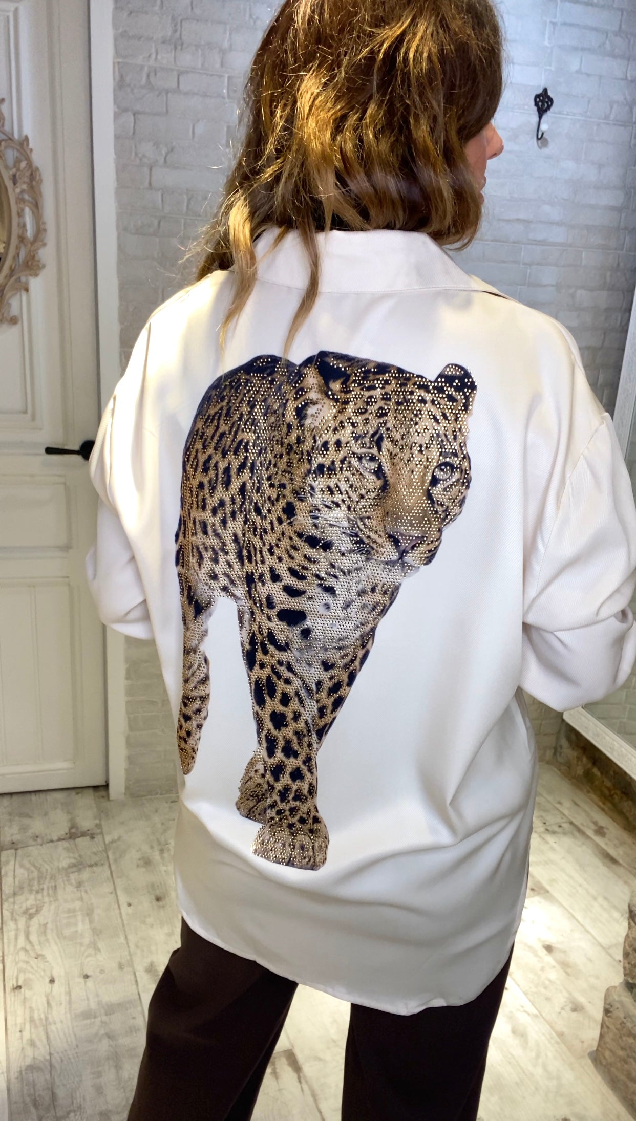 Camisa Beige Tigre - Veronique