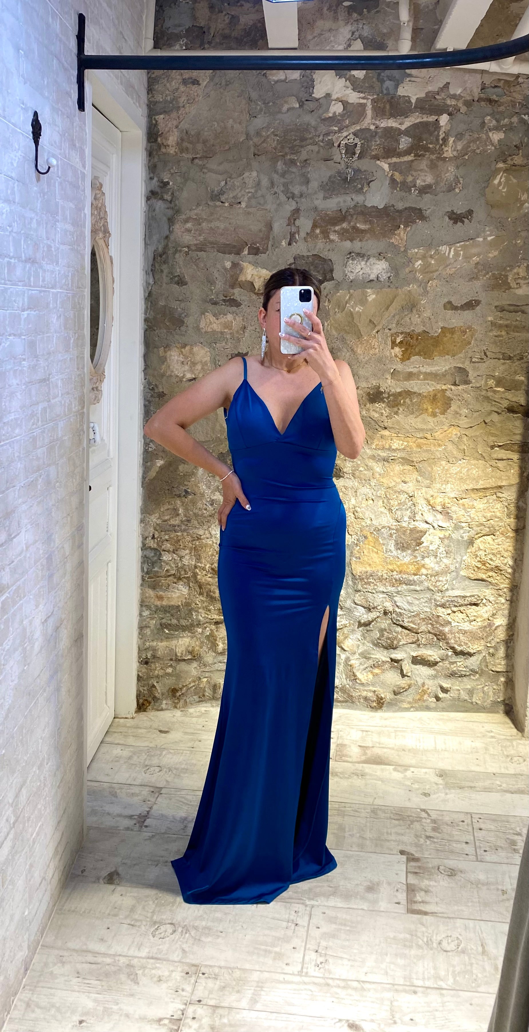 Vestido Largo Elena (Azul verdoso) - Veronique