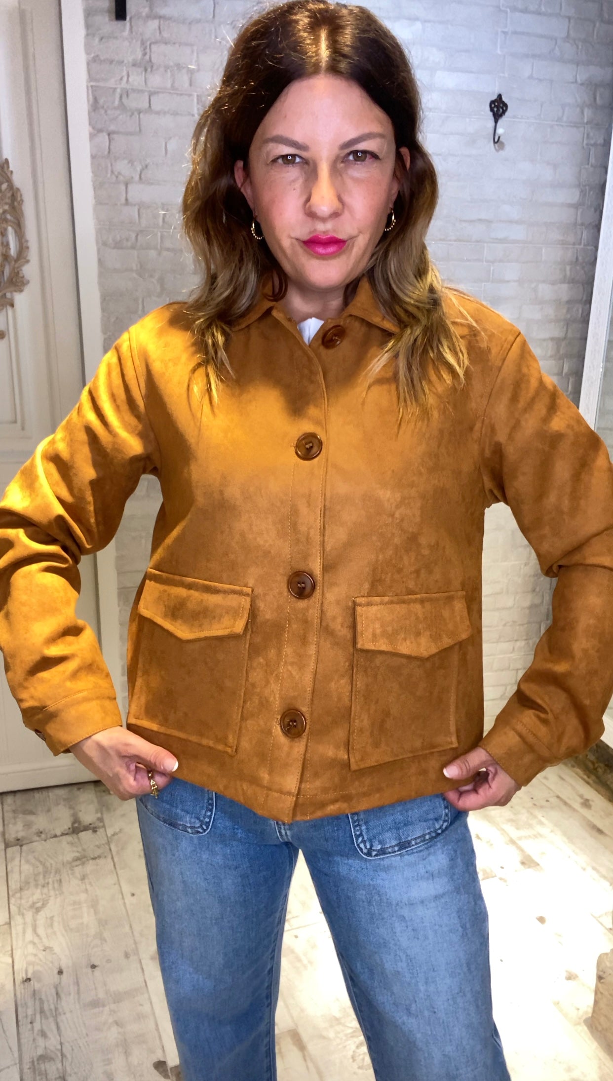 Chaqueta de Ante Camel - Veronique