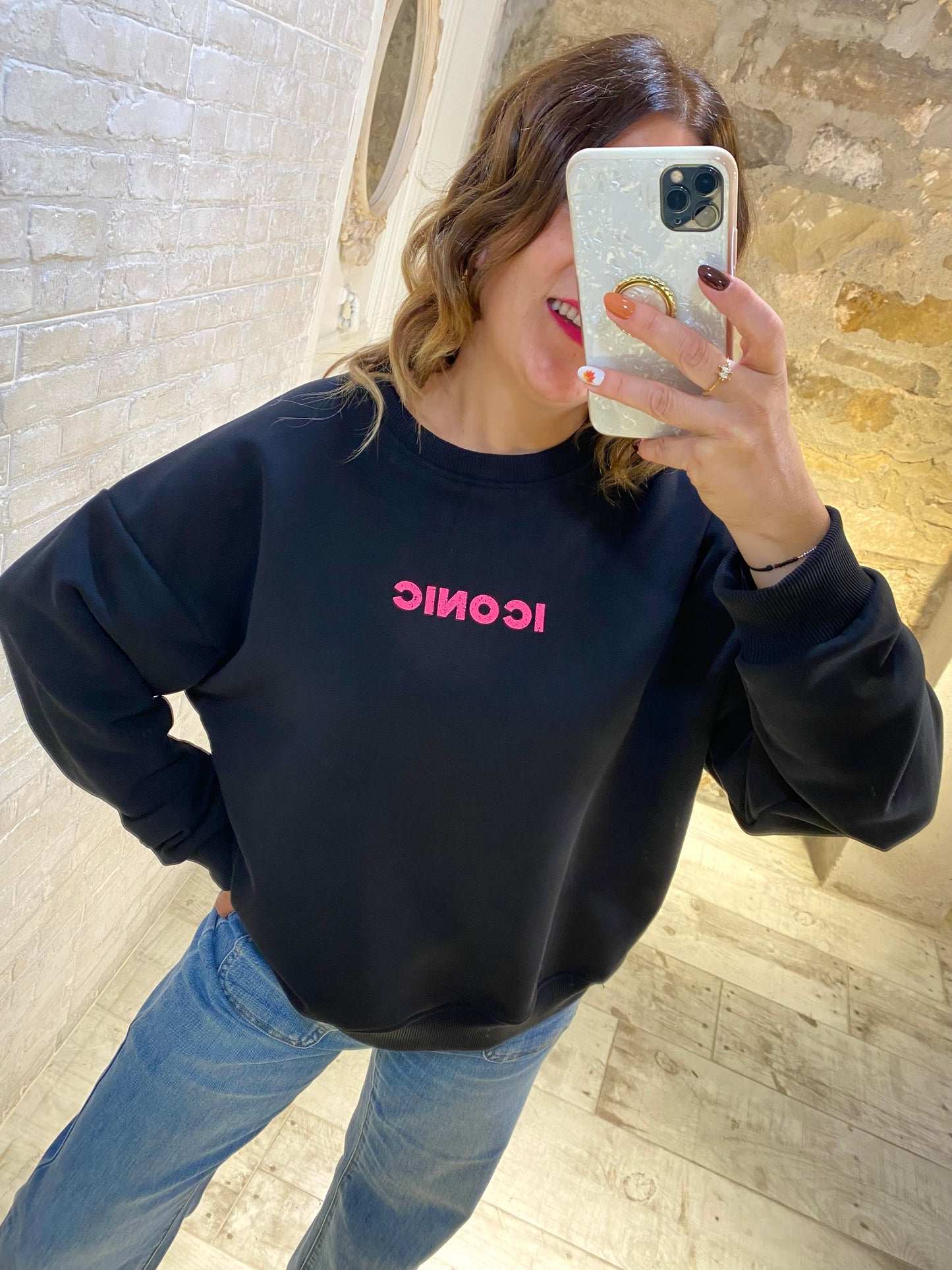 Sudadera Negra Iconic - Veronique