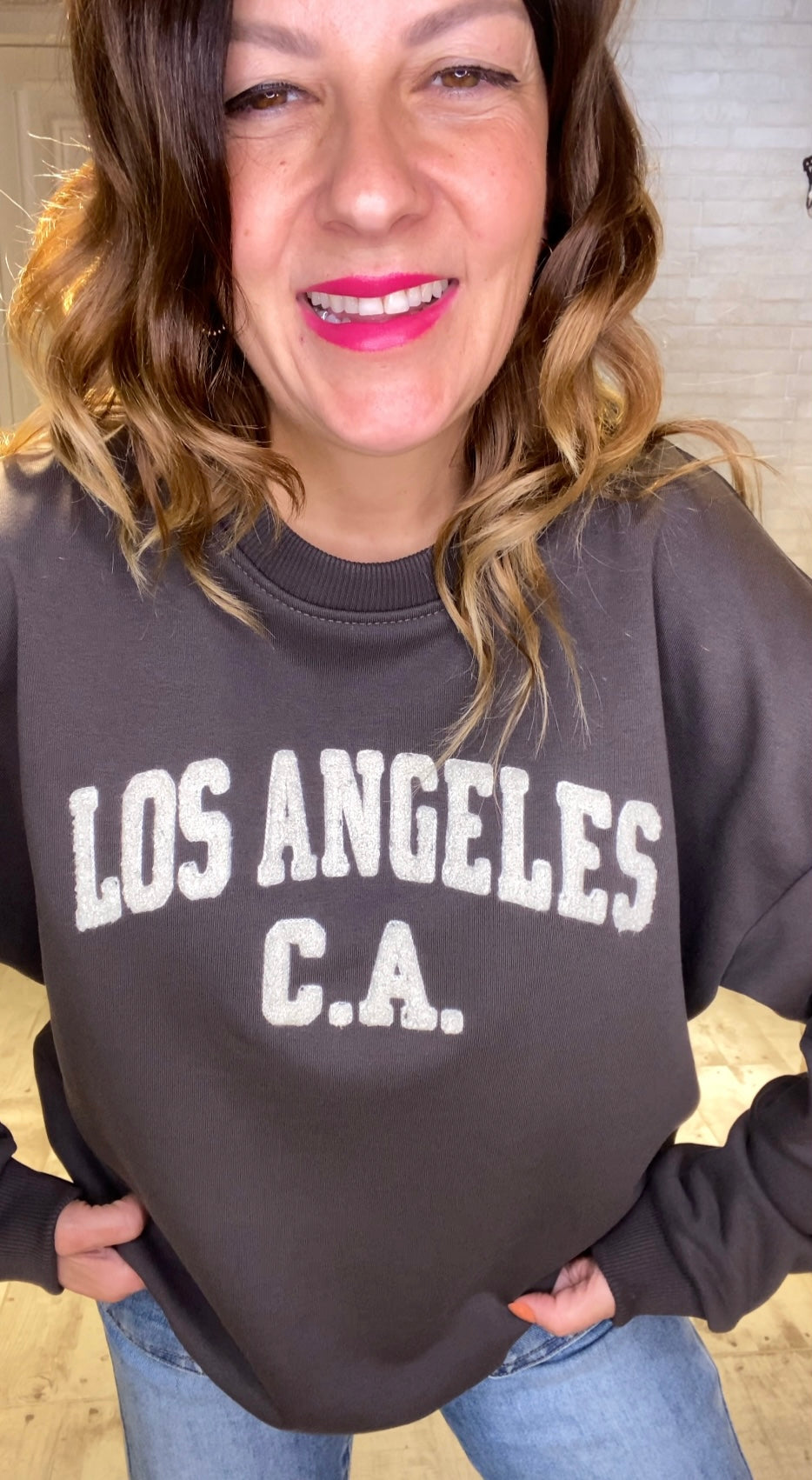 Sudadera Marrón Los Angeles - Veronique