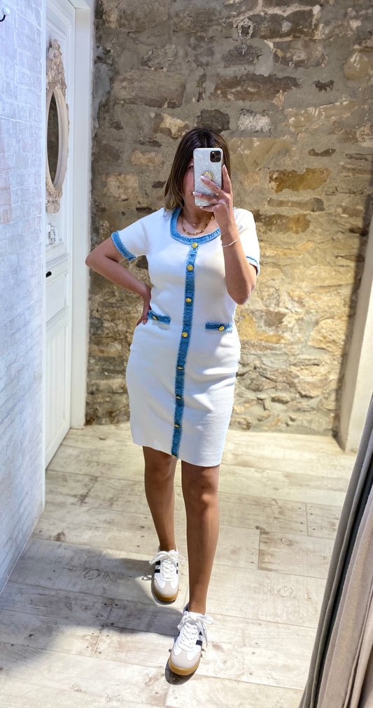 Vestido Detalles Denim - Veronique